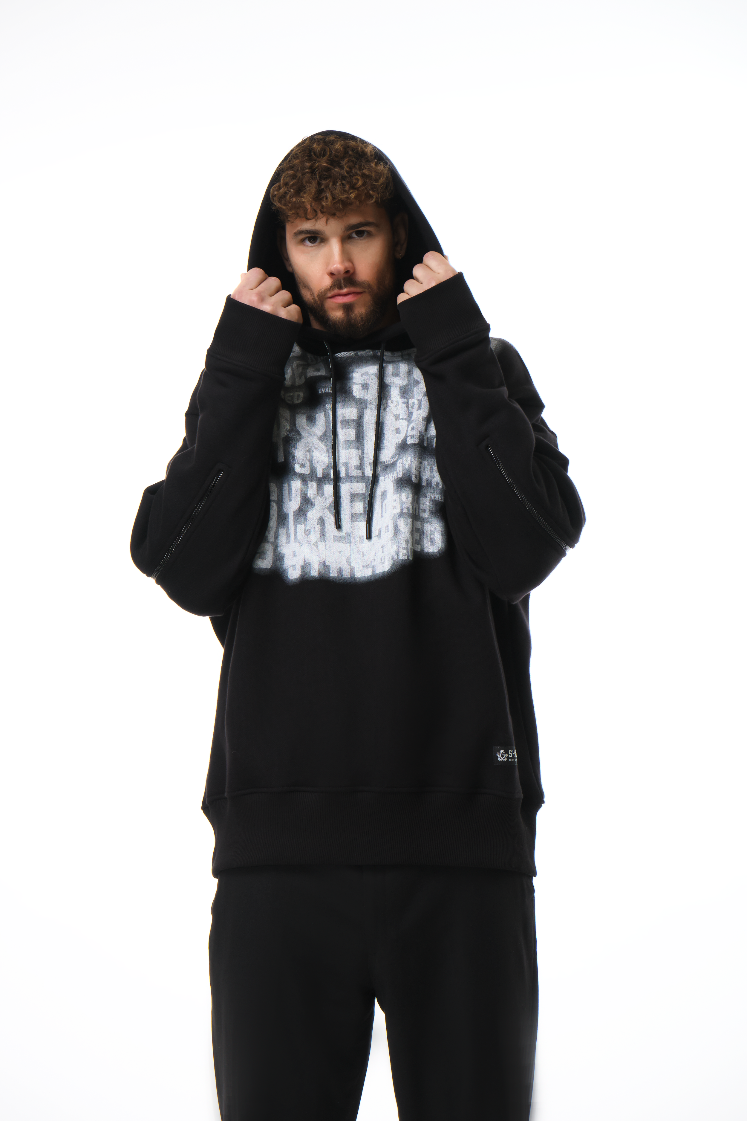 Lightning Hoodie Black Mist