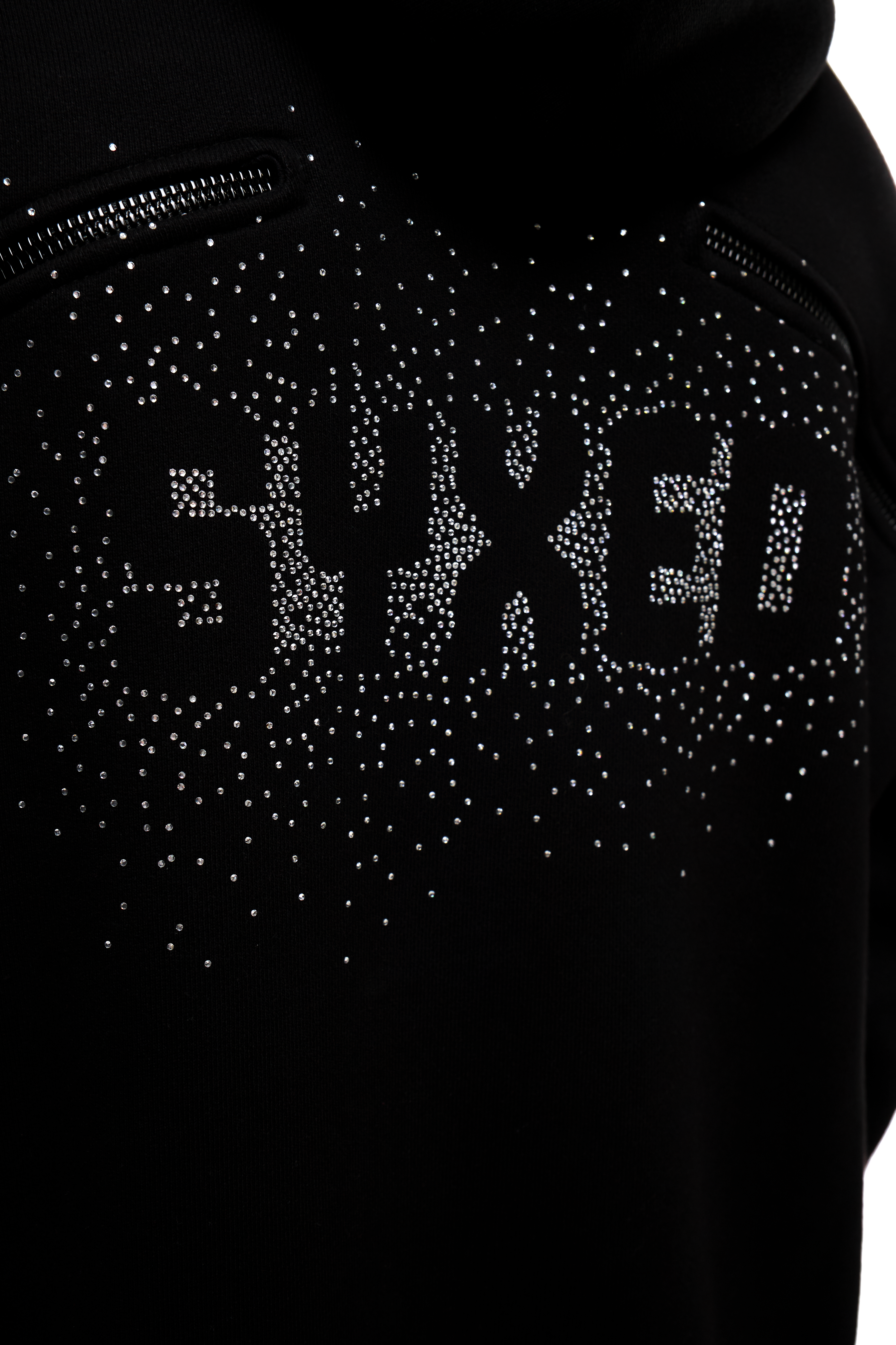 Hoodie Lightning White Gems