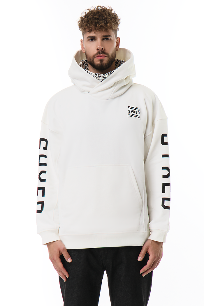Restrict Arc White Hoodie Star