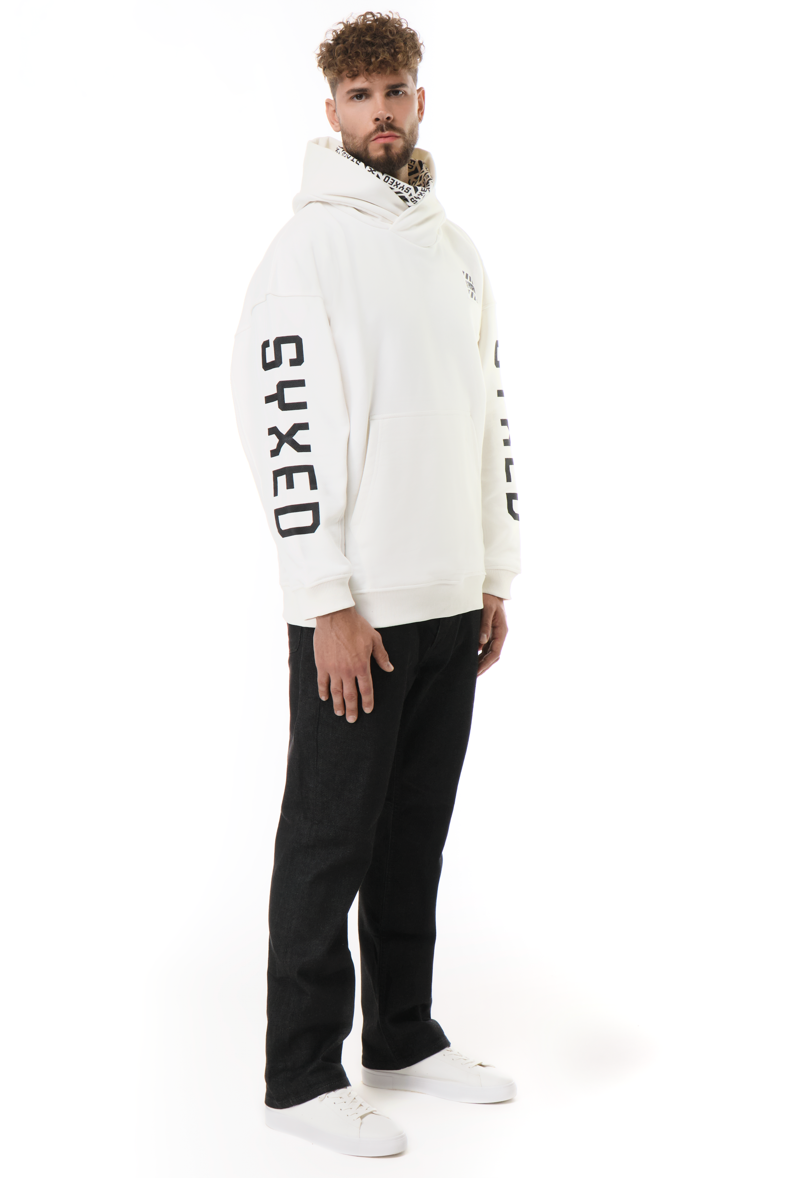 Restrict Arc White Hoodie Star