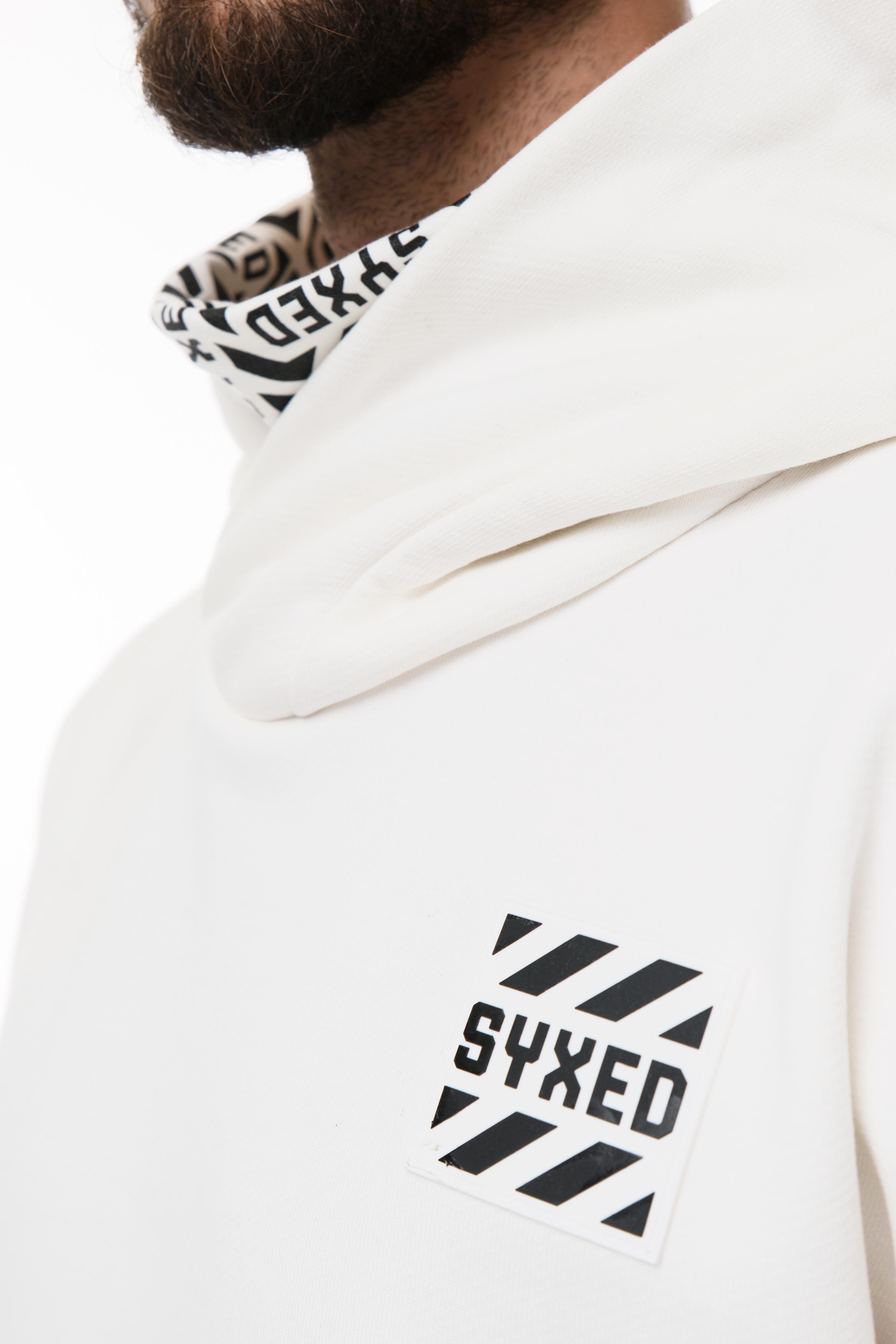 Restrict Arc White Hoodie Star