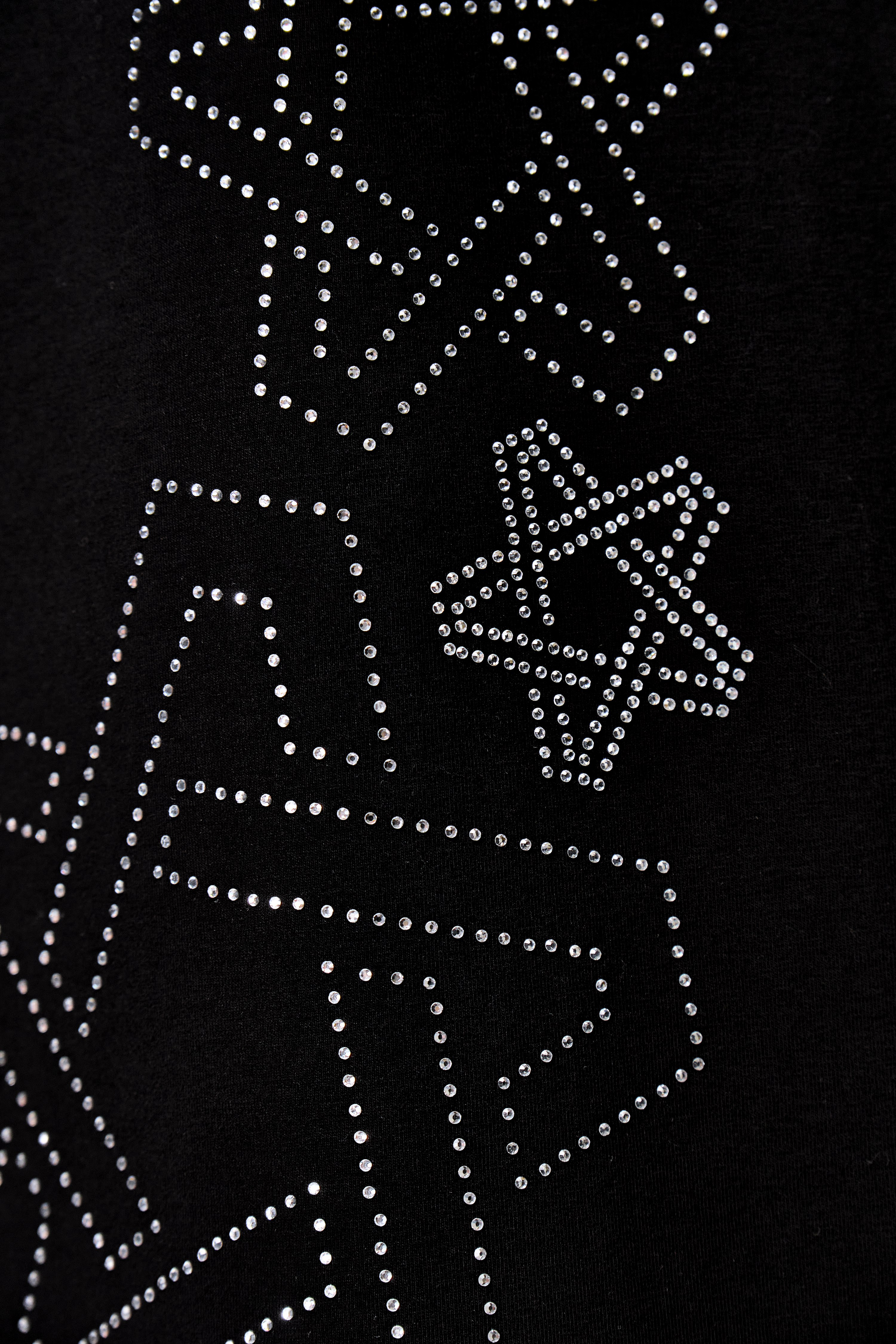 Dazzle T-Shirt Black with White gems