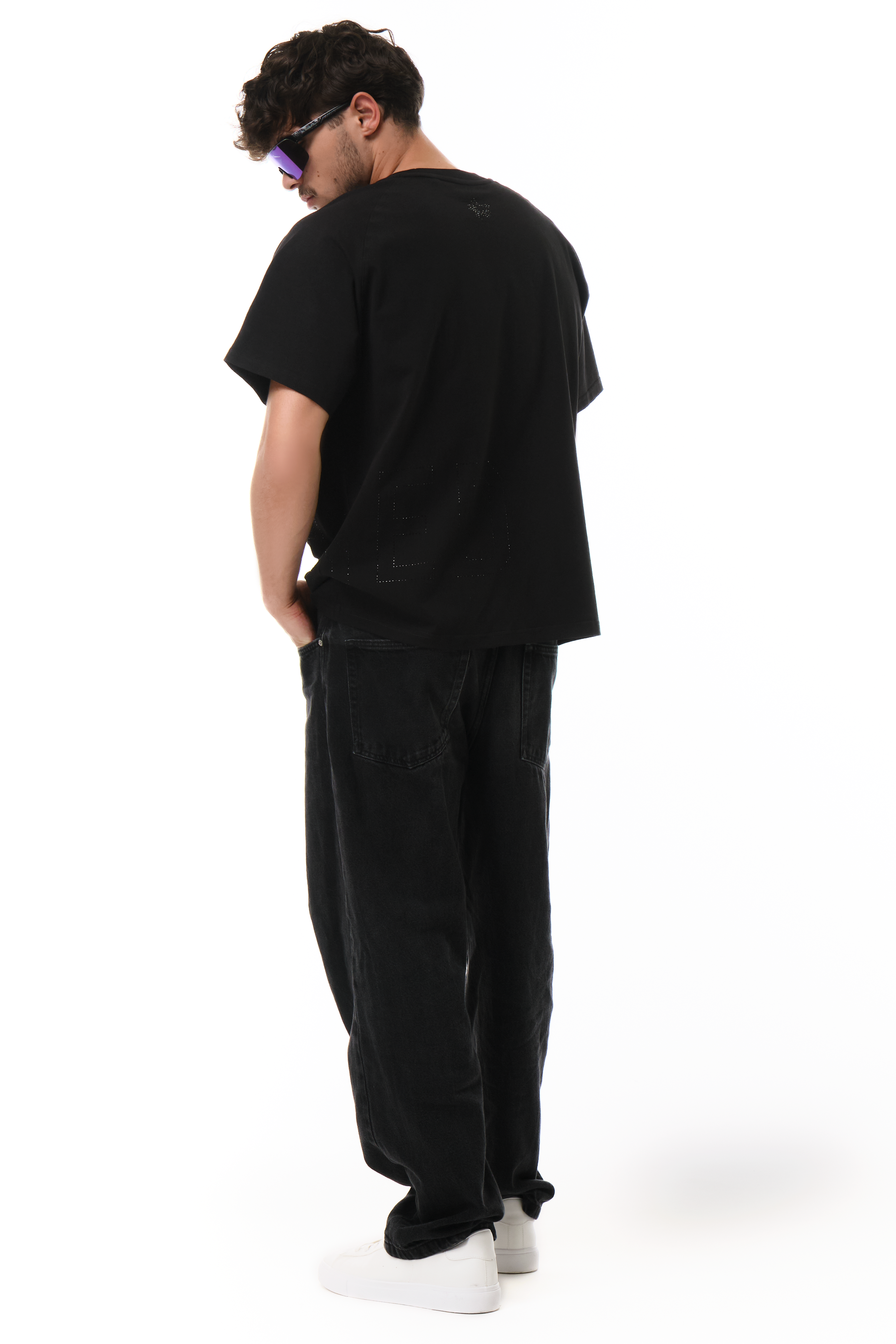 Glitz T-Shirt Black with Black gems