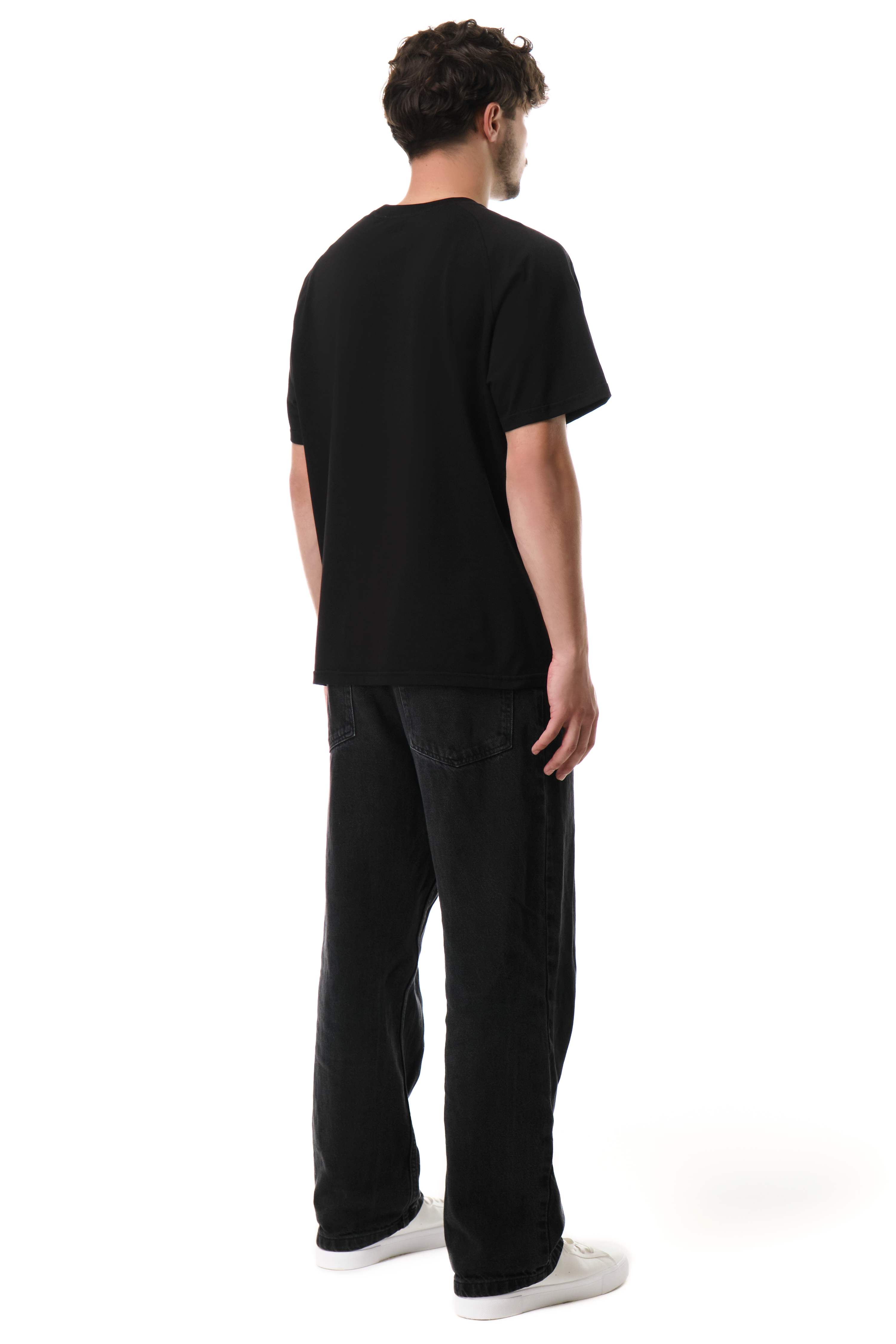 Smileey Black T-Shirt With Red Patch