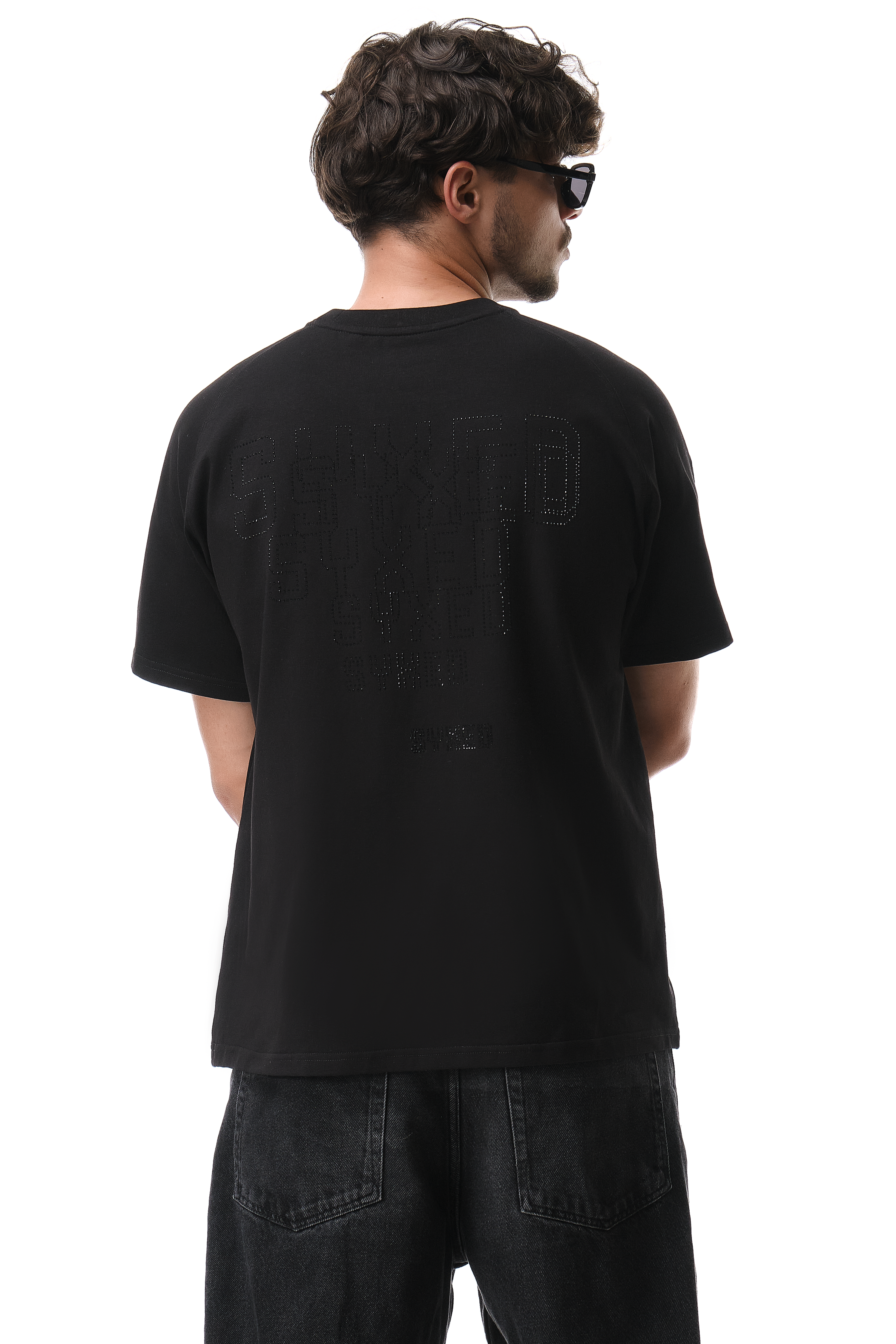 Astra T-Shirt Black with Black gems