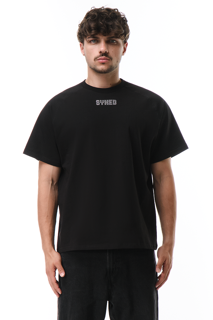 Astra T-Shirt Black with White gems