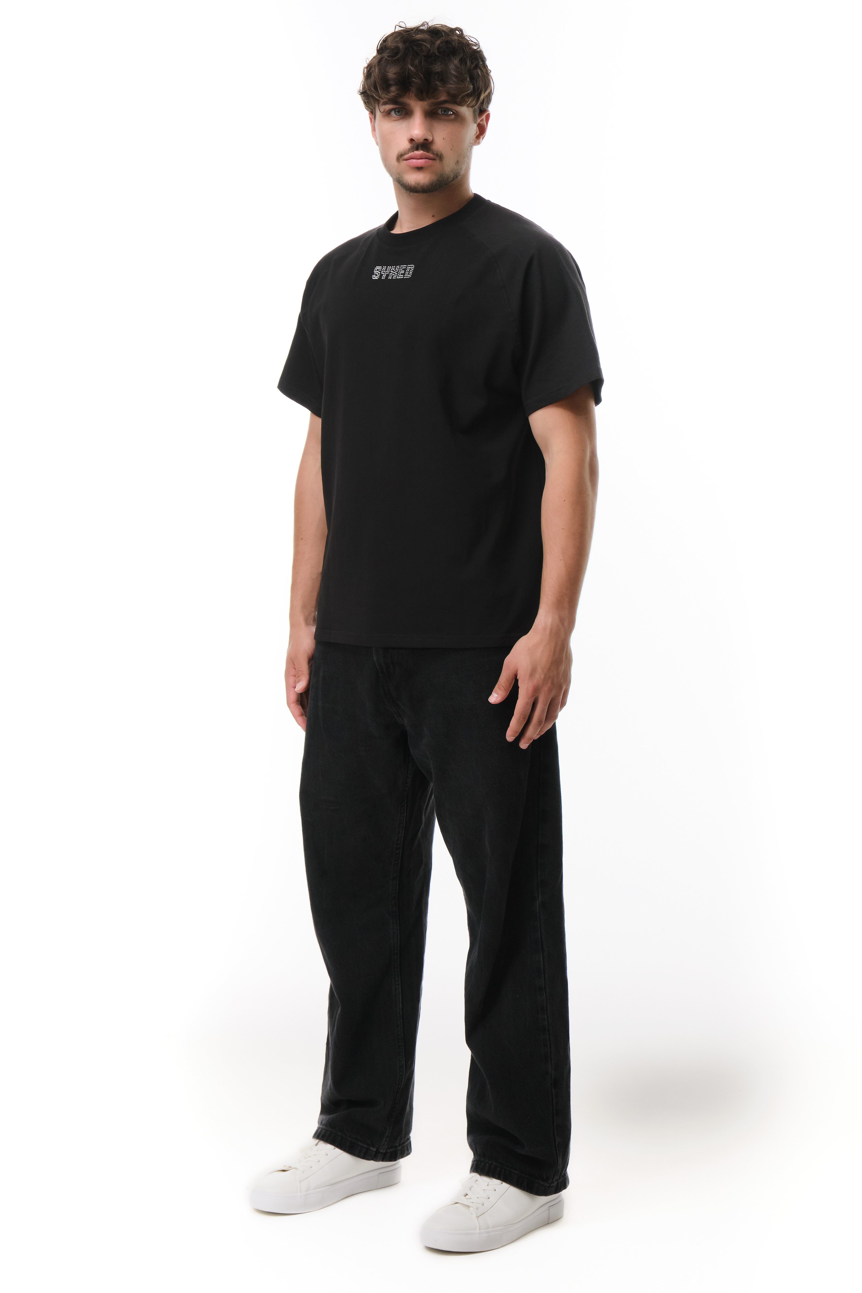 Astra T-Shirt Black with White gems