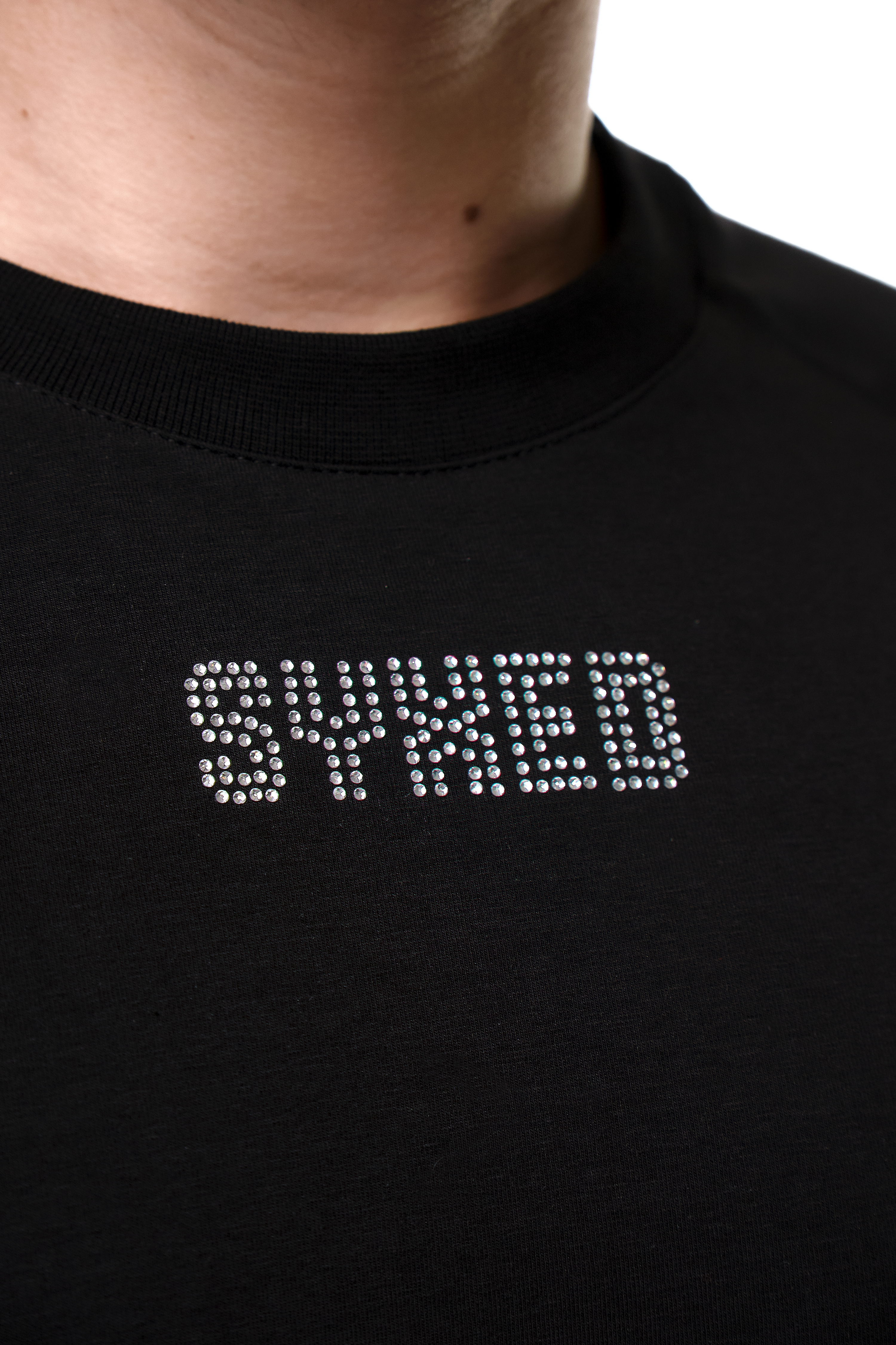 Astra T-Shirt Black with White gems