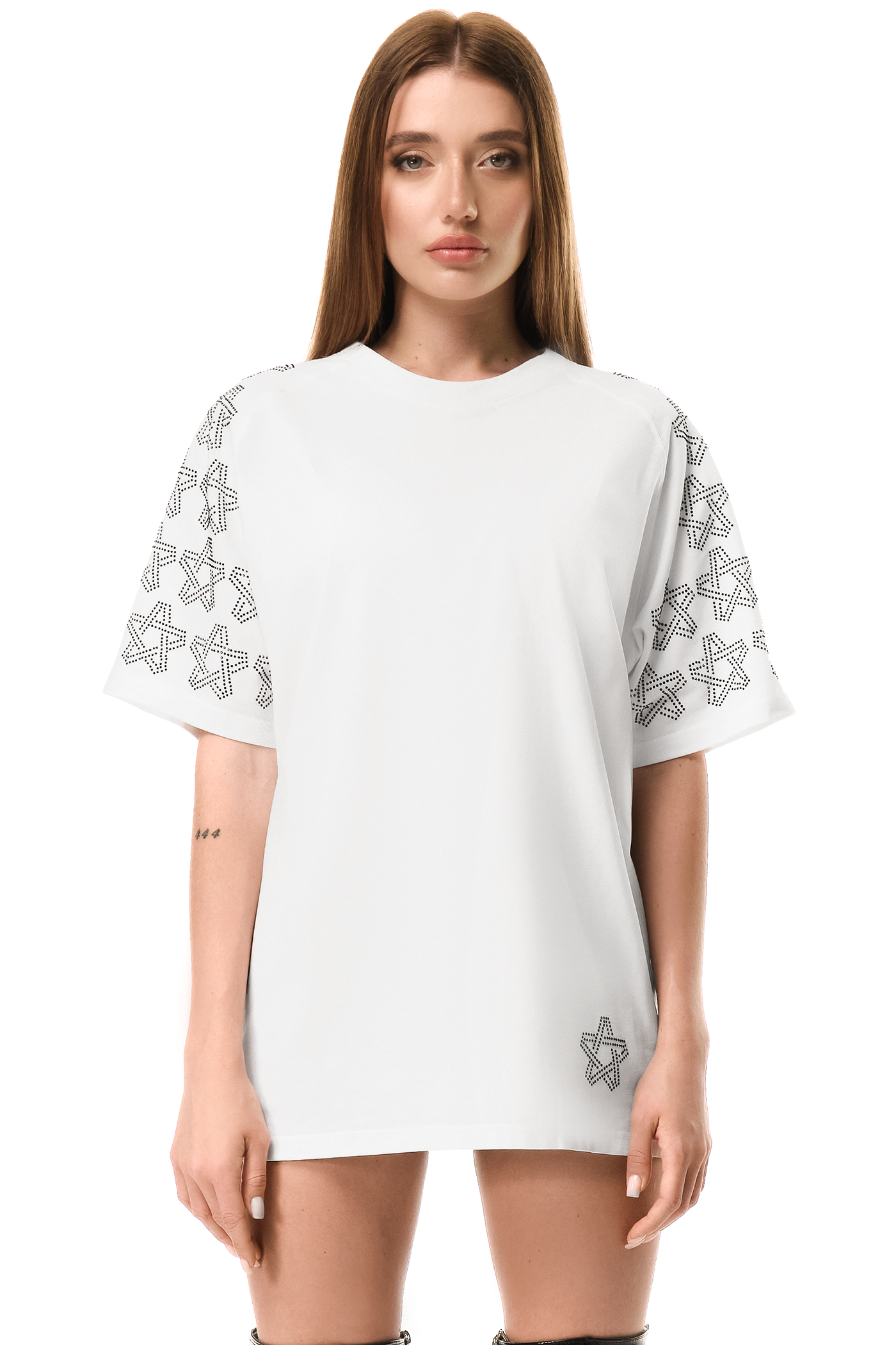 T-Shirt Spark White with Black gems