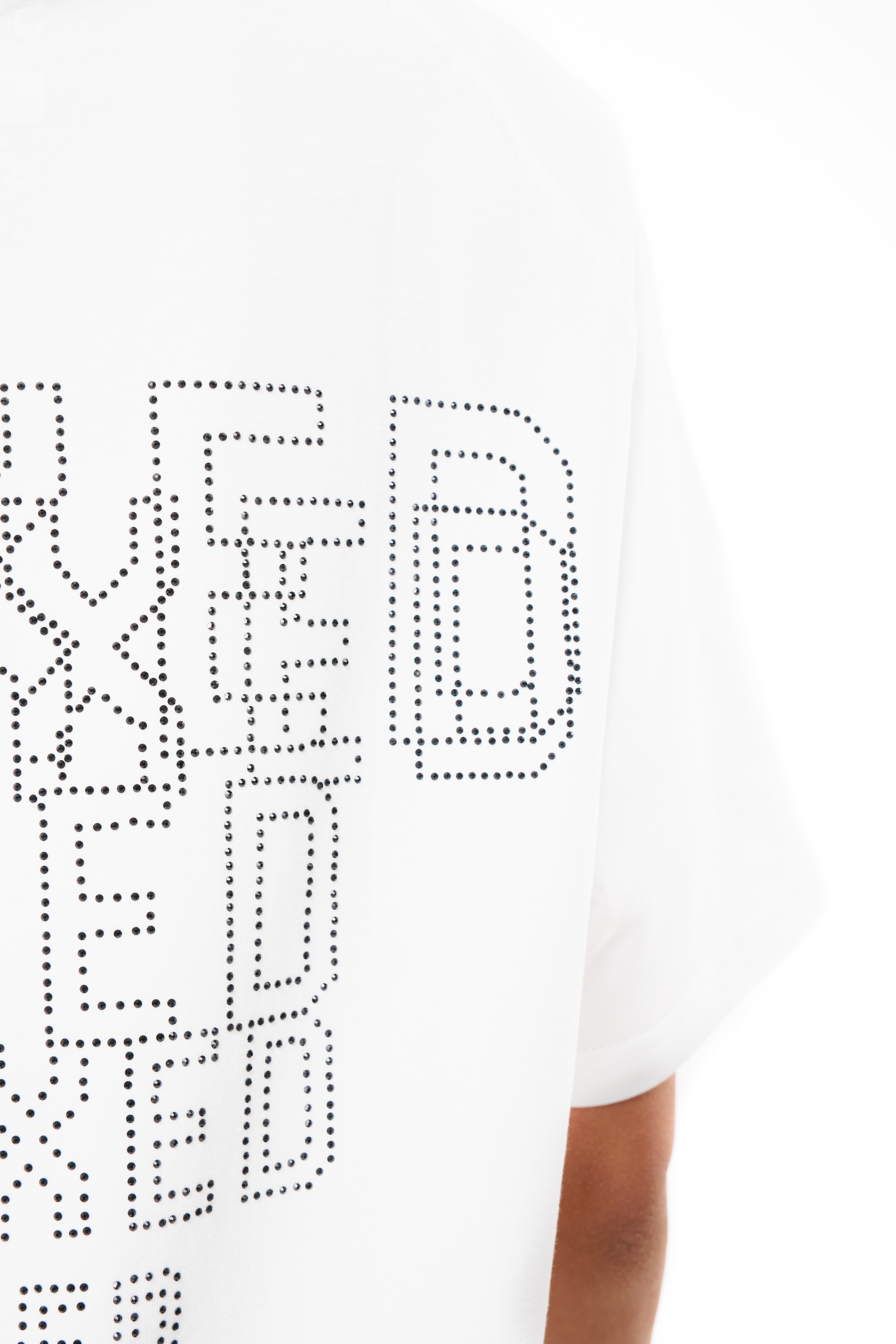 Astra T-Shirt White with Black gems