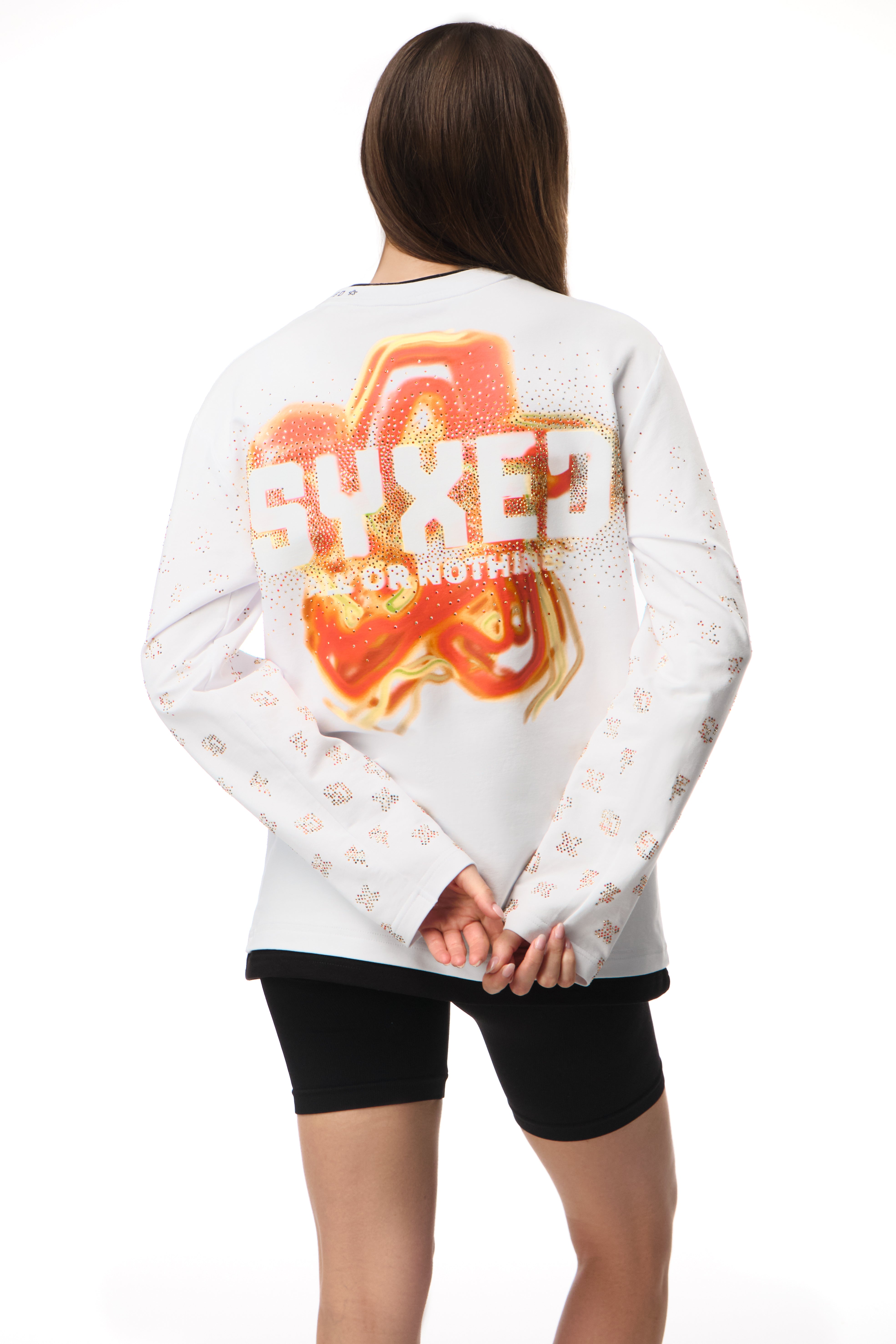 Longsleeve Golddigger White Fire Star