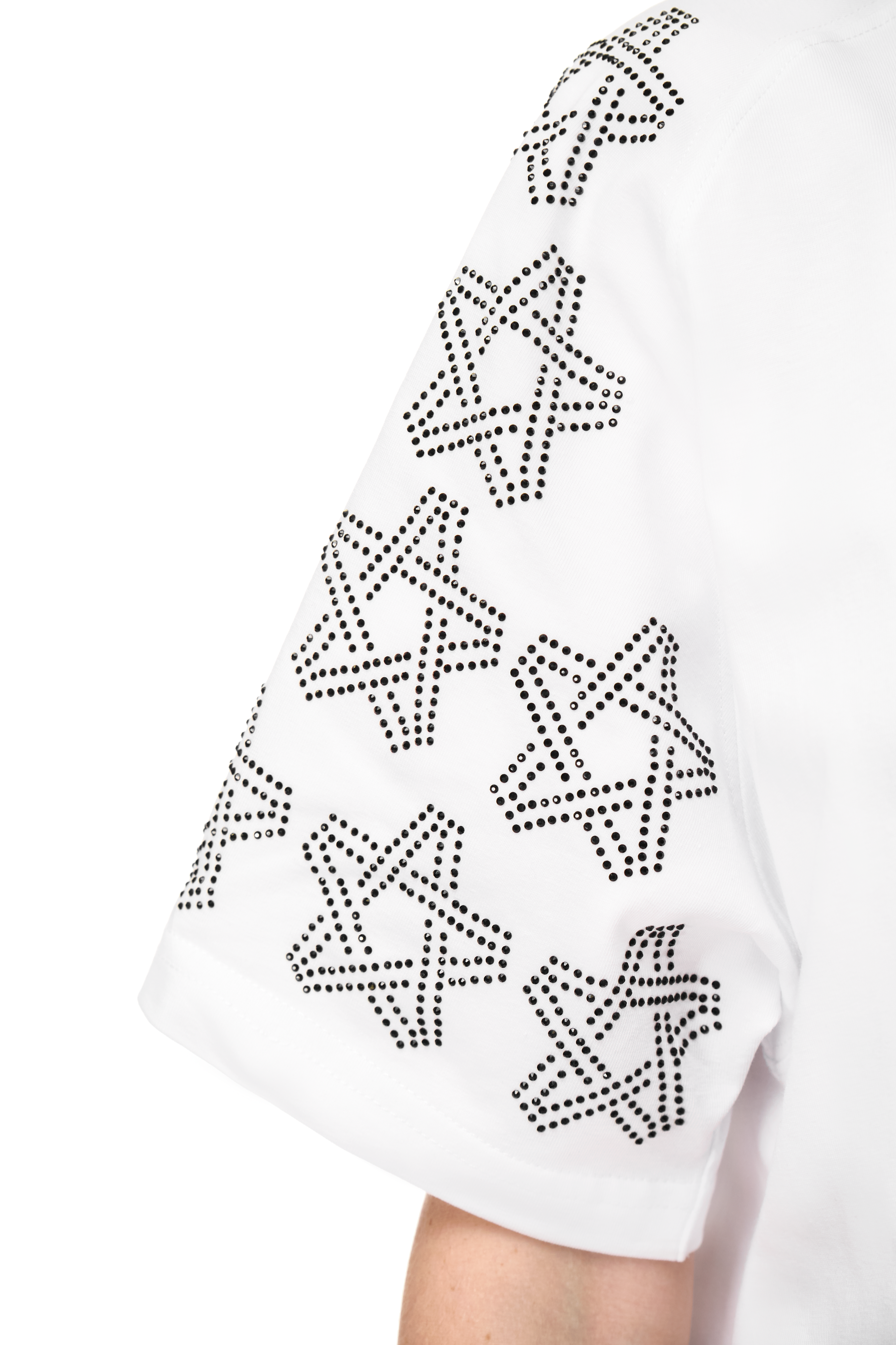 Spark T-Shirt White with Black gems