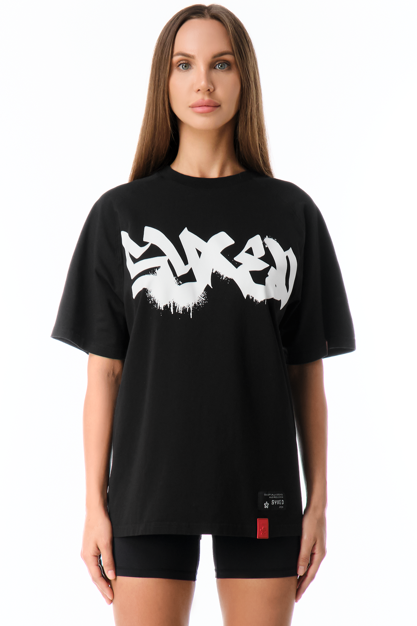 T-shirt Signature Style Black With Red Patch