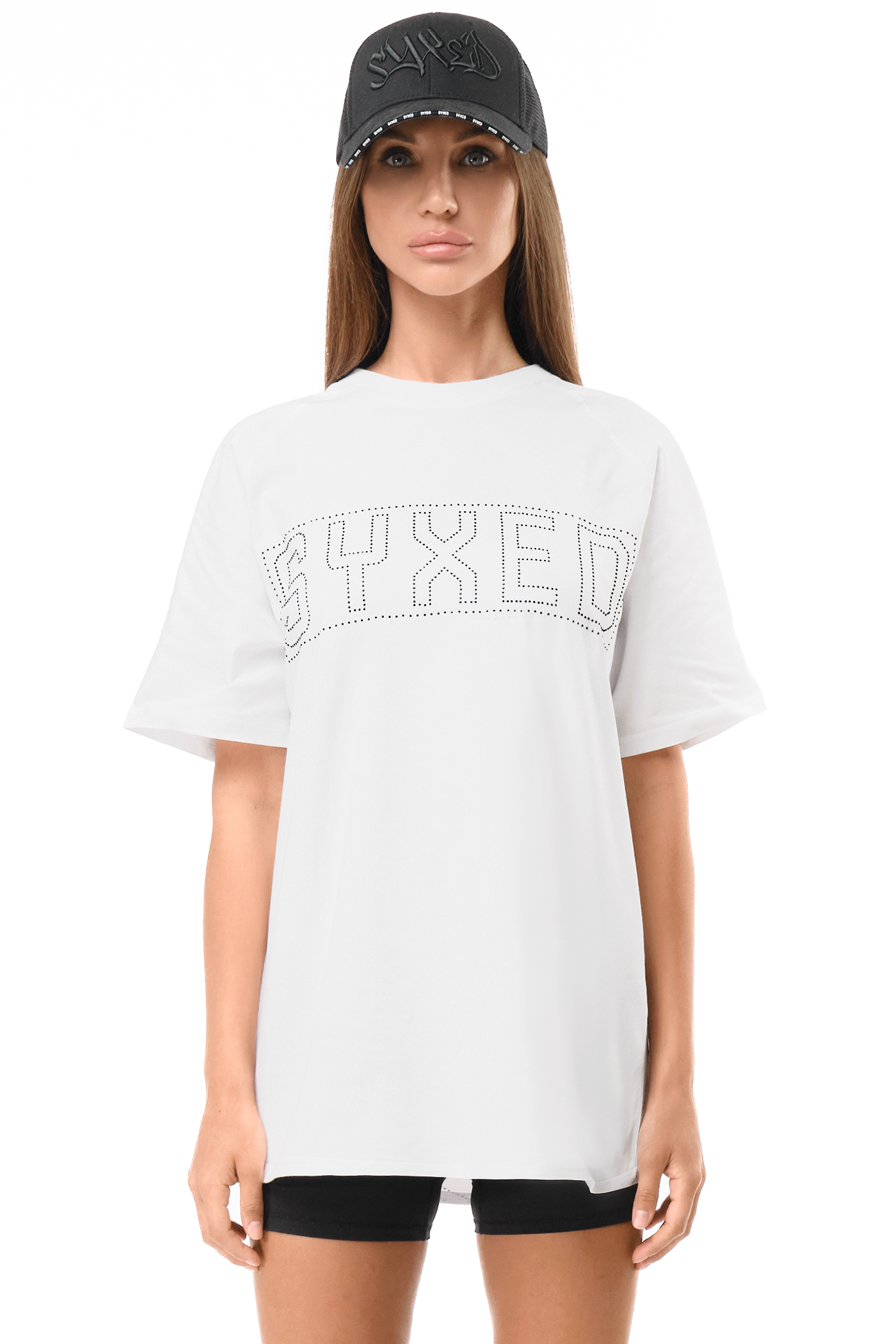 T-Shirt Dazzle White with Black gems