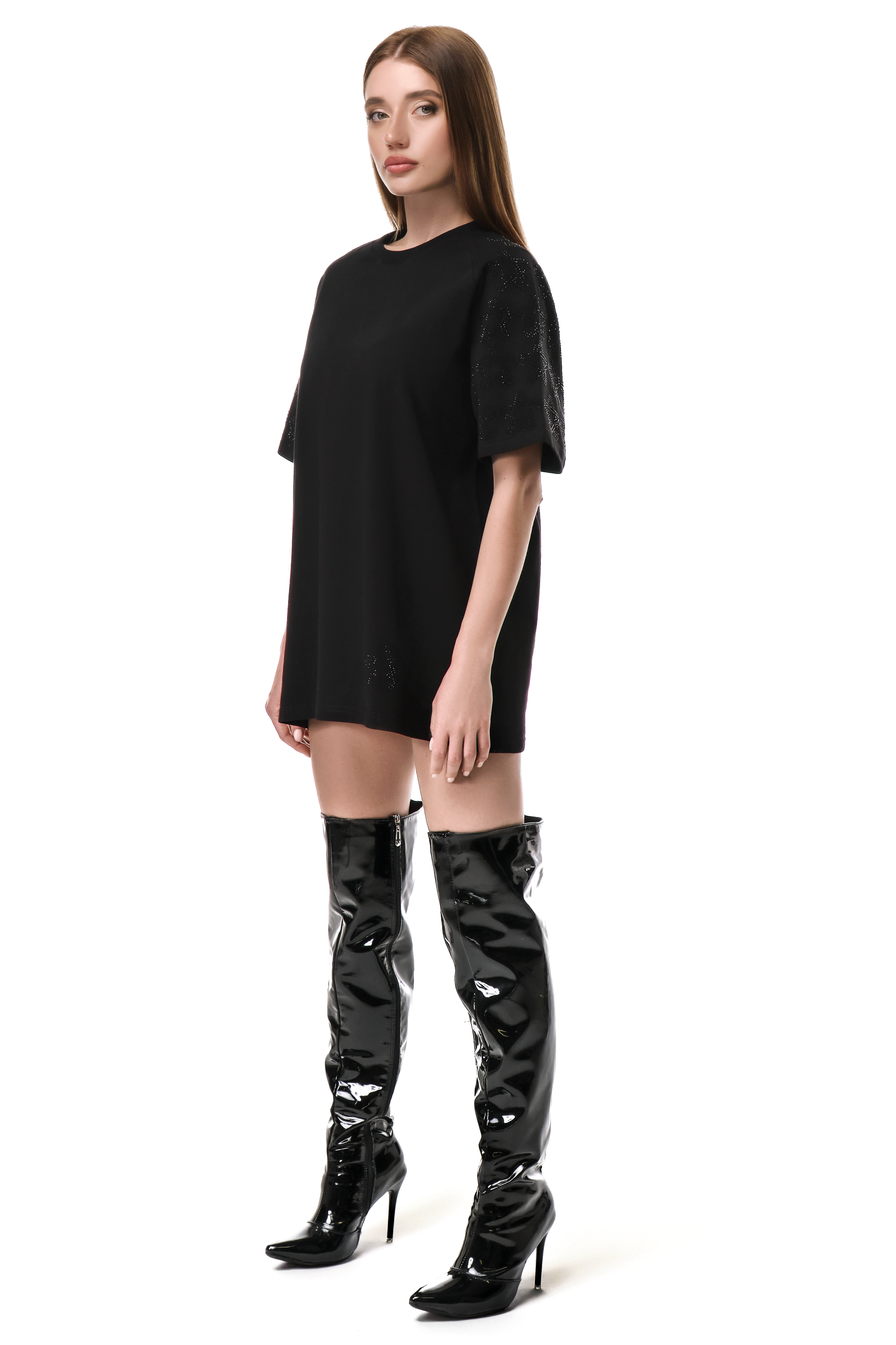 Spark T-Shirt Black with Black gems