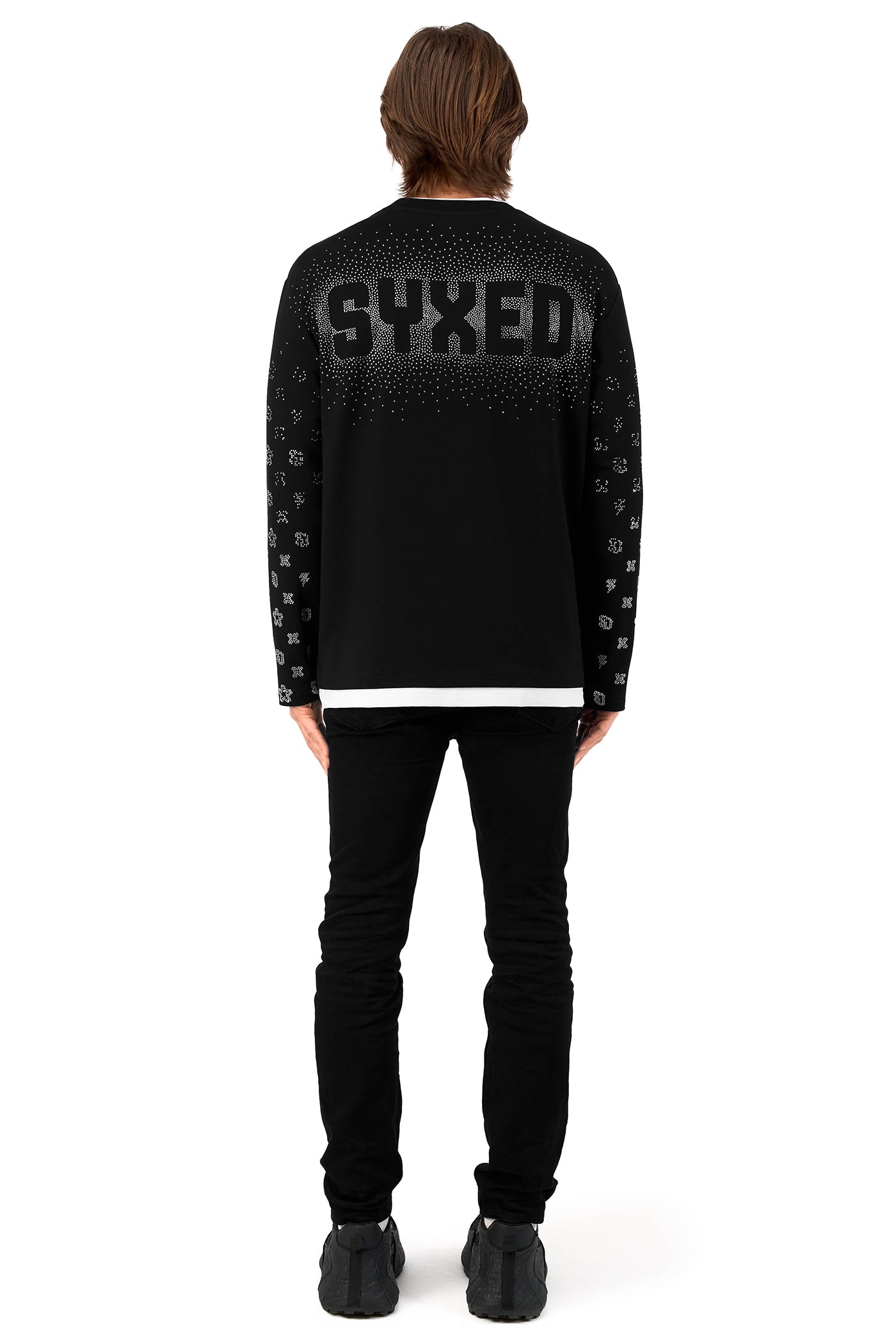 Gemstones Longsleeve Black with White Gems