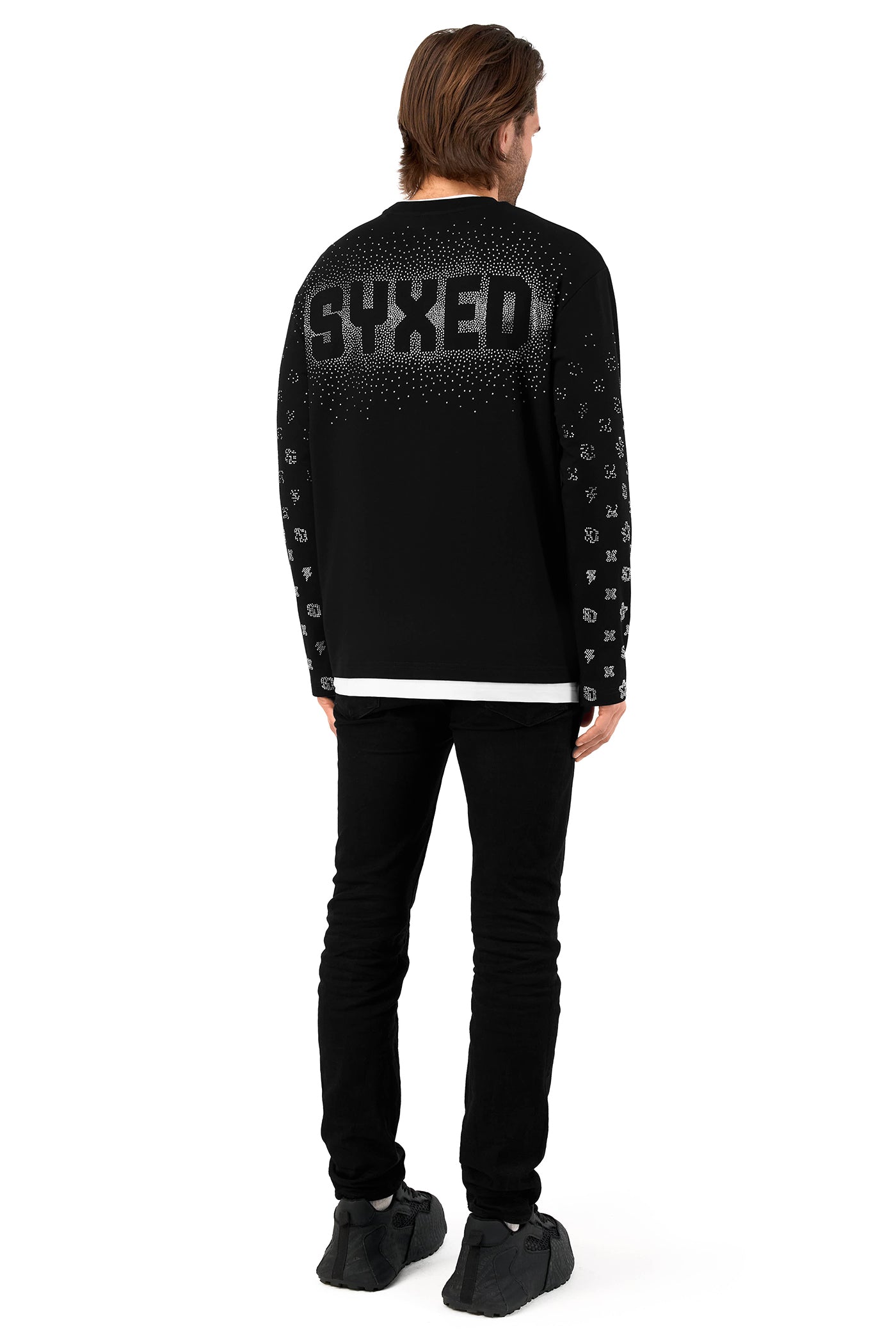 Gemstones Longsleeve Black with White Gems