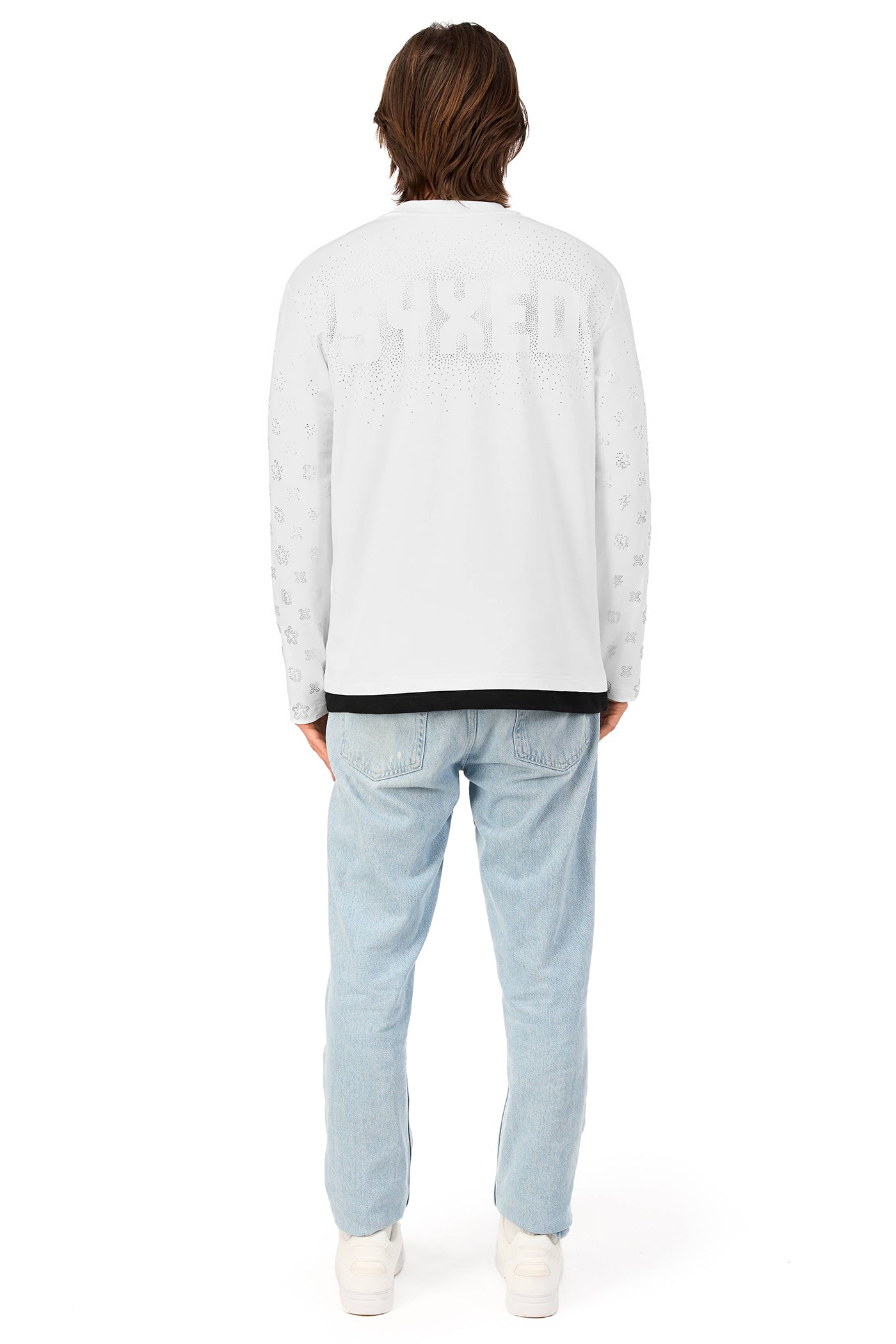 Gemstones Longsleeve White with White Gems
