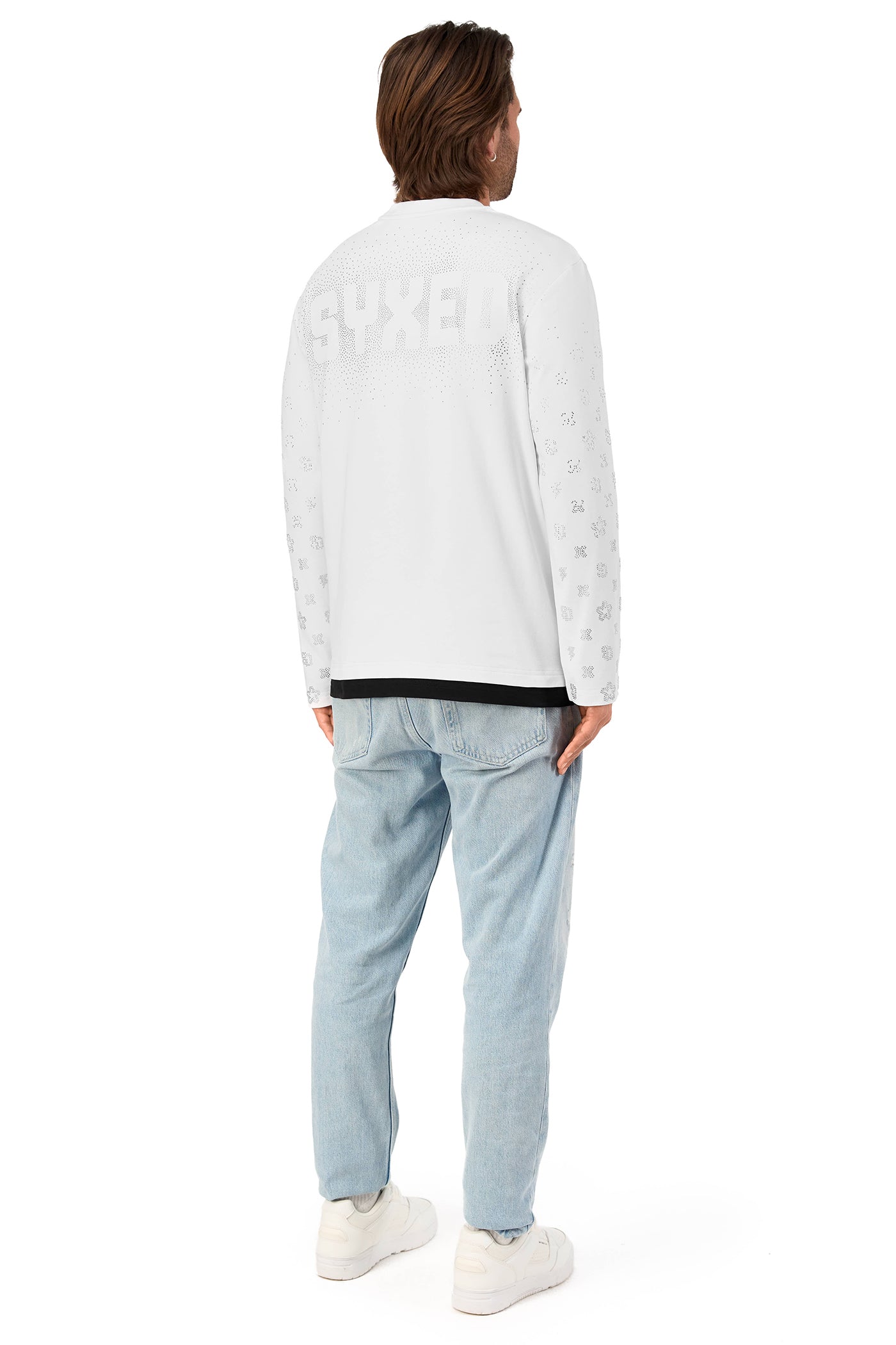Gemstones Longsleeve White with White Gems