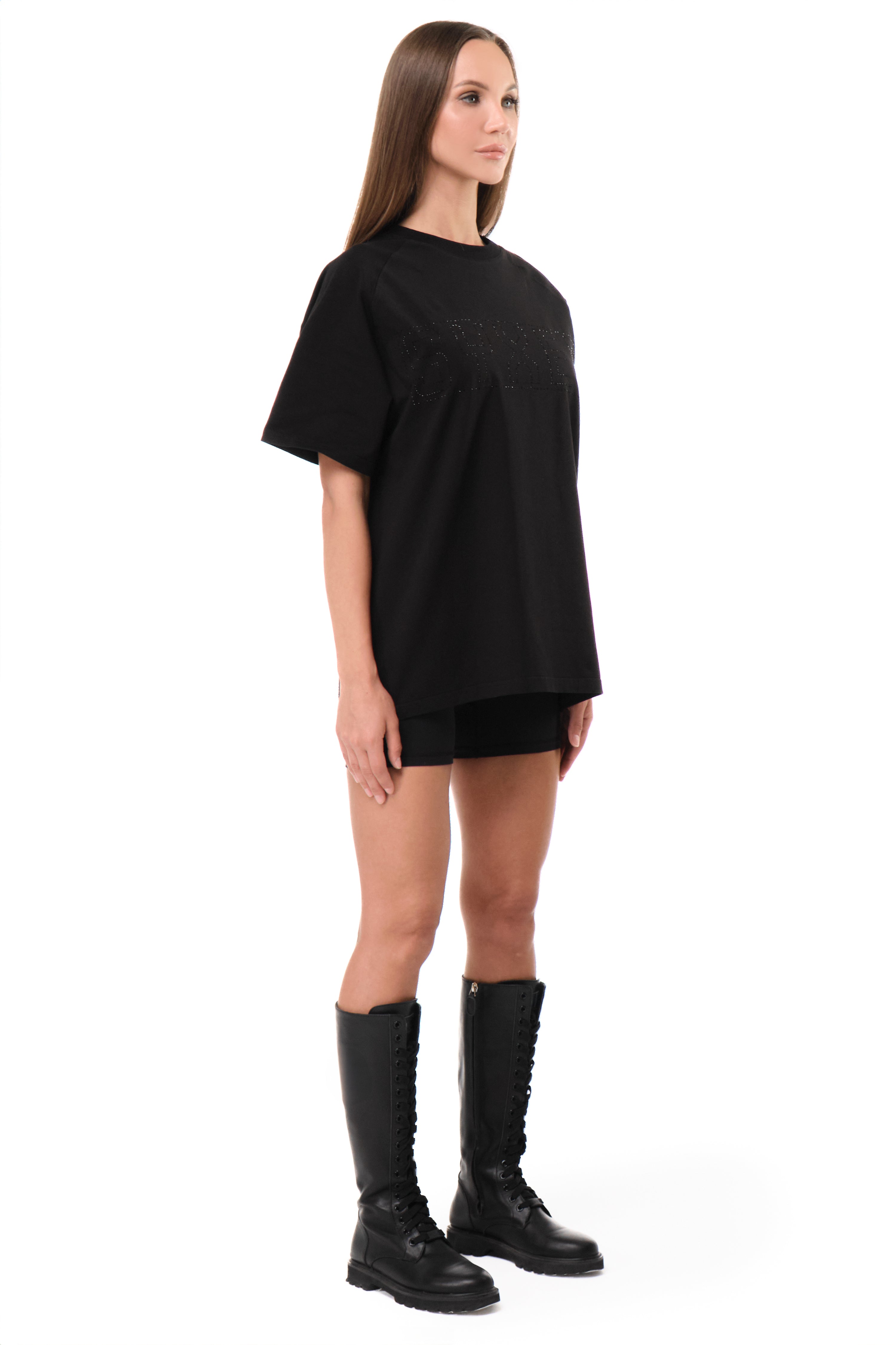 T-Shirt Dazzle Black with Black gems