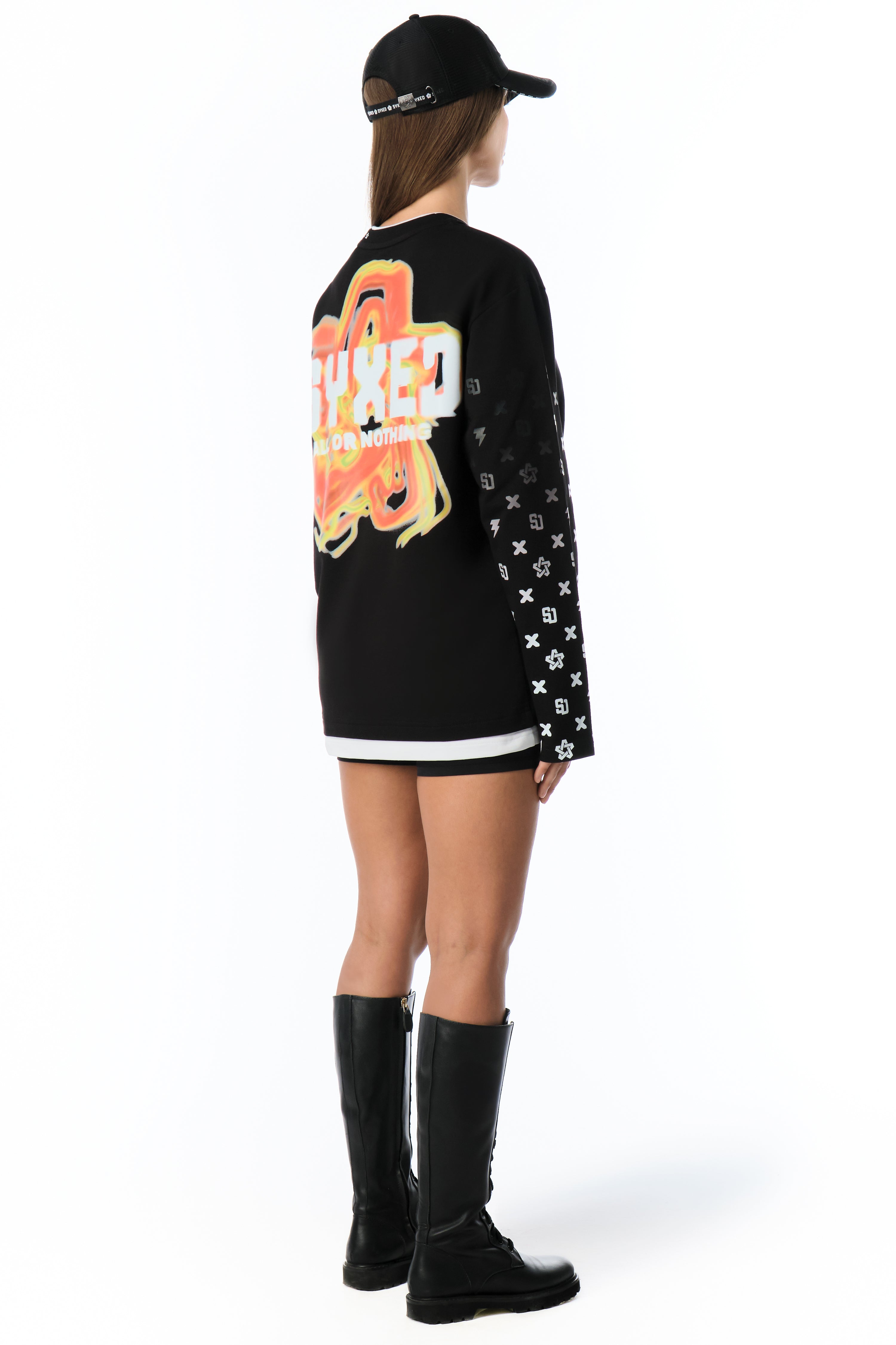 Longsleeve Firehunter Black Fire Star