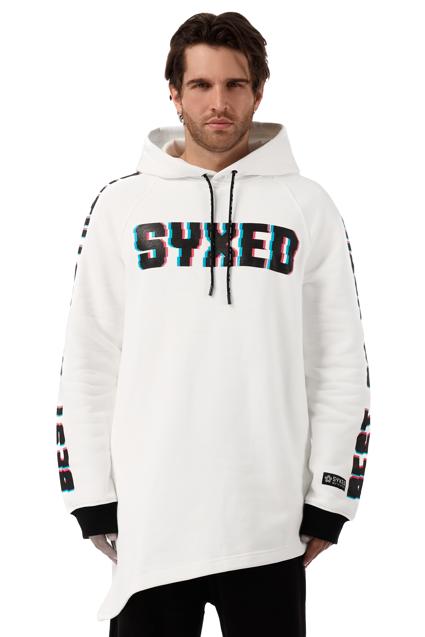 Longcut White Hoodie B&W