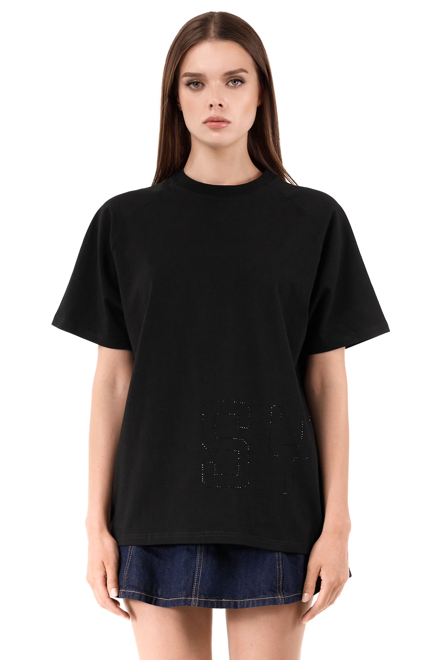 T-Shirt Glitz Black with Black gems