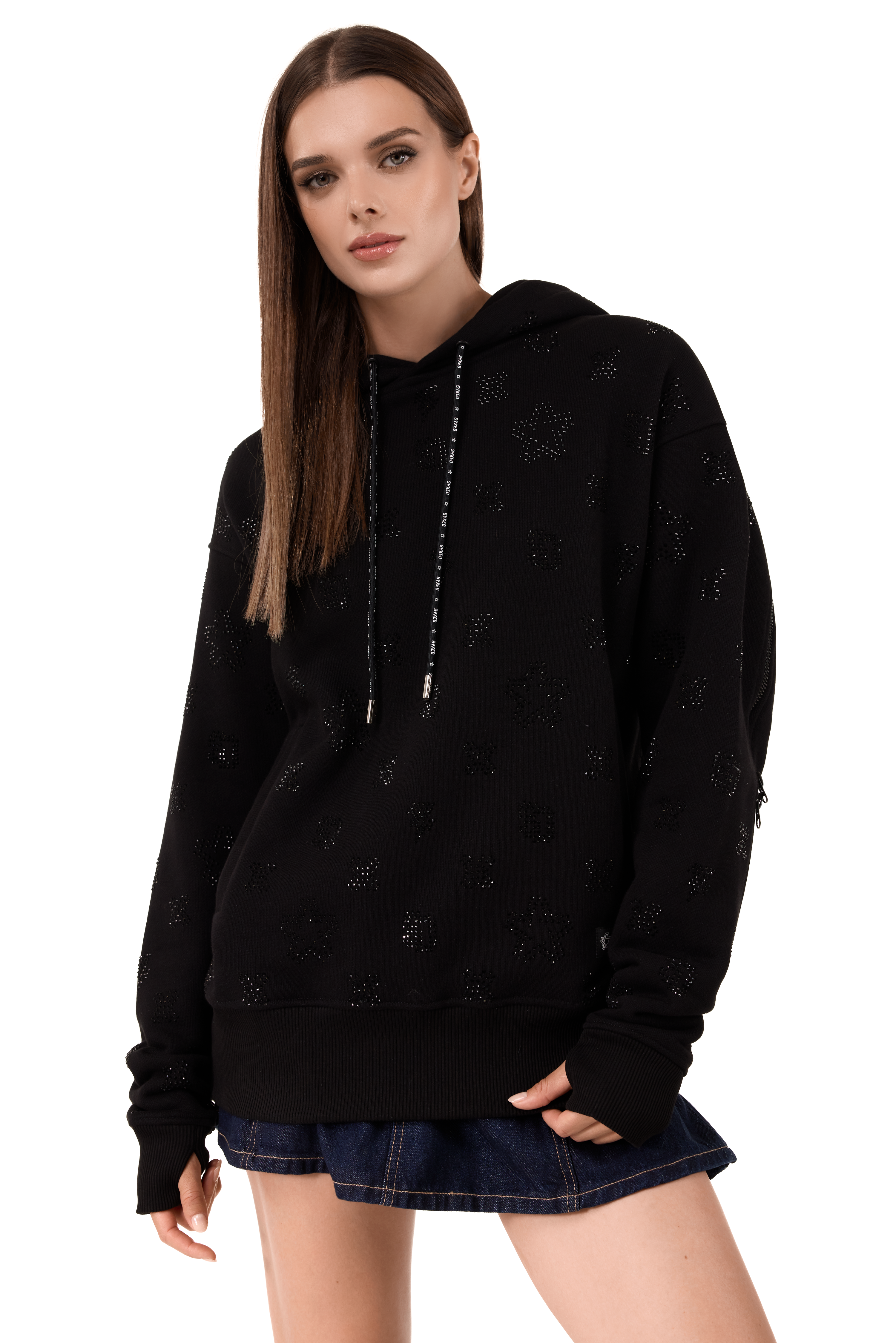 Lightning Hoodie Black Gems