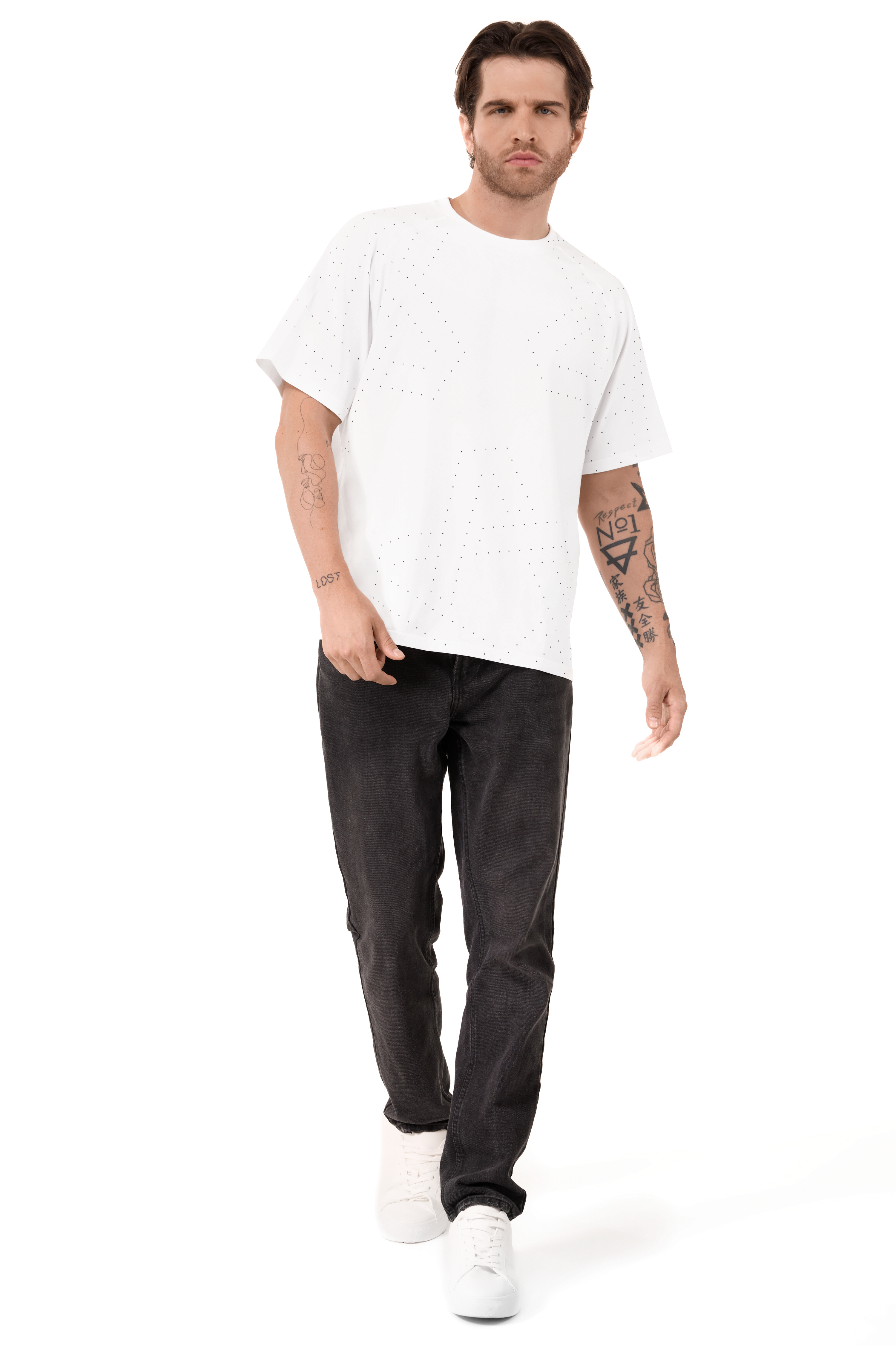 Galaxia T-Shirt White with Black gems