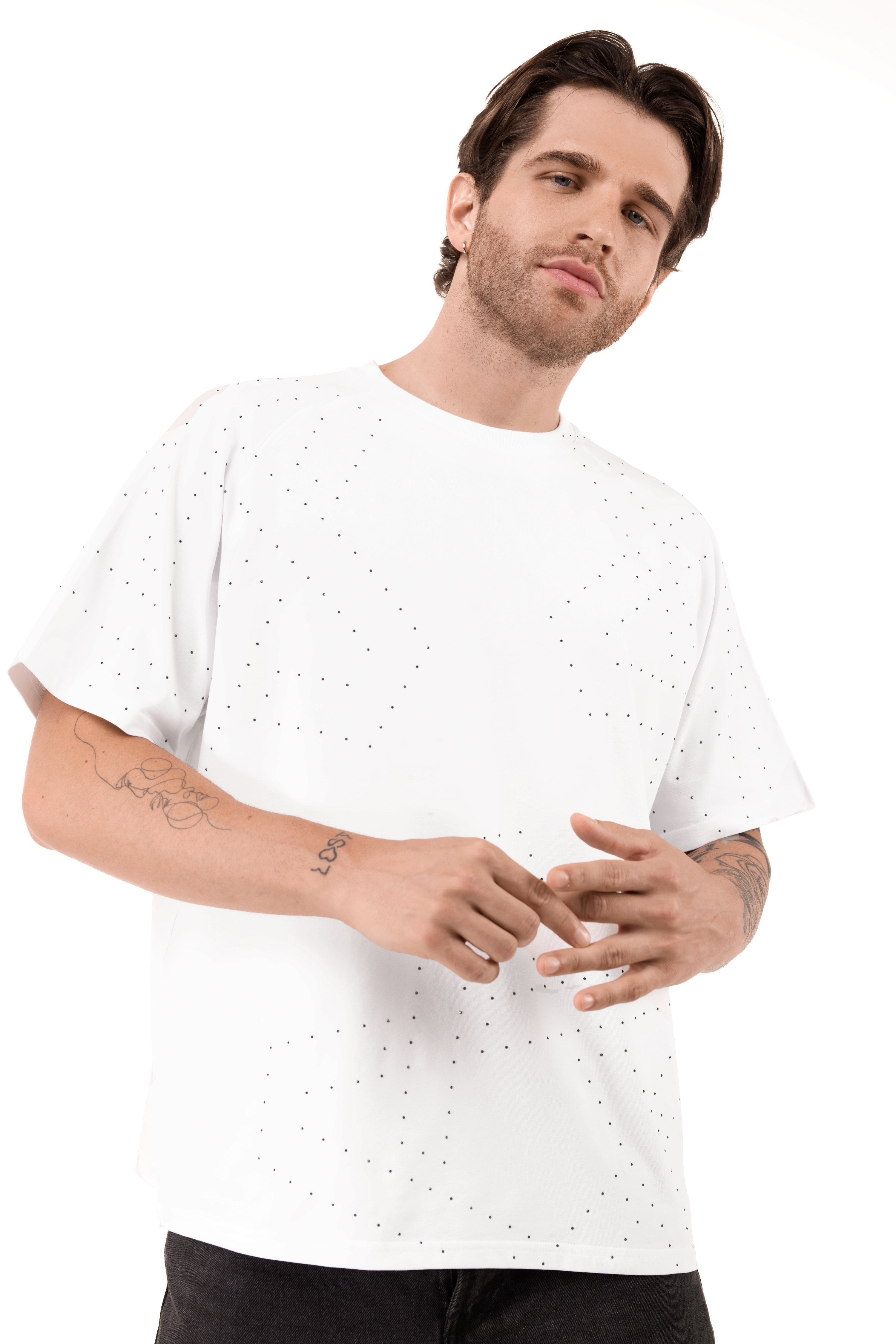 Galaxia T-Shirt White with Black gems