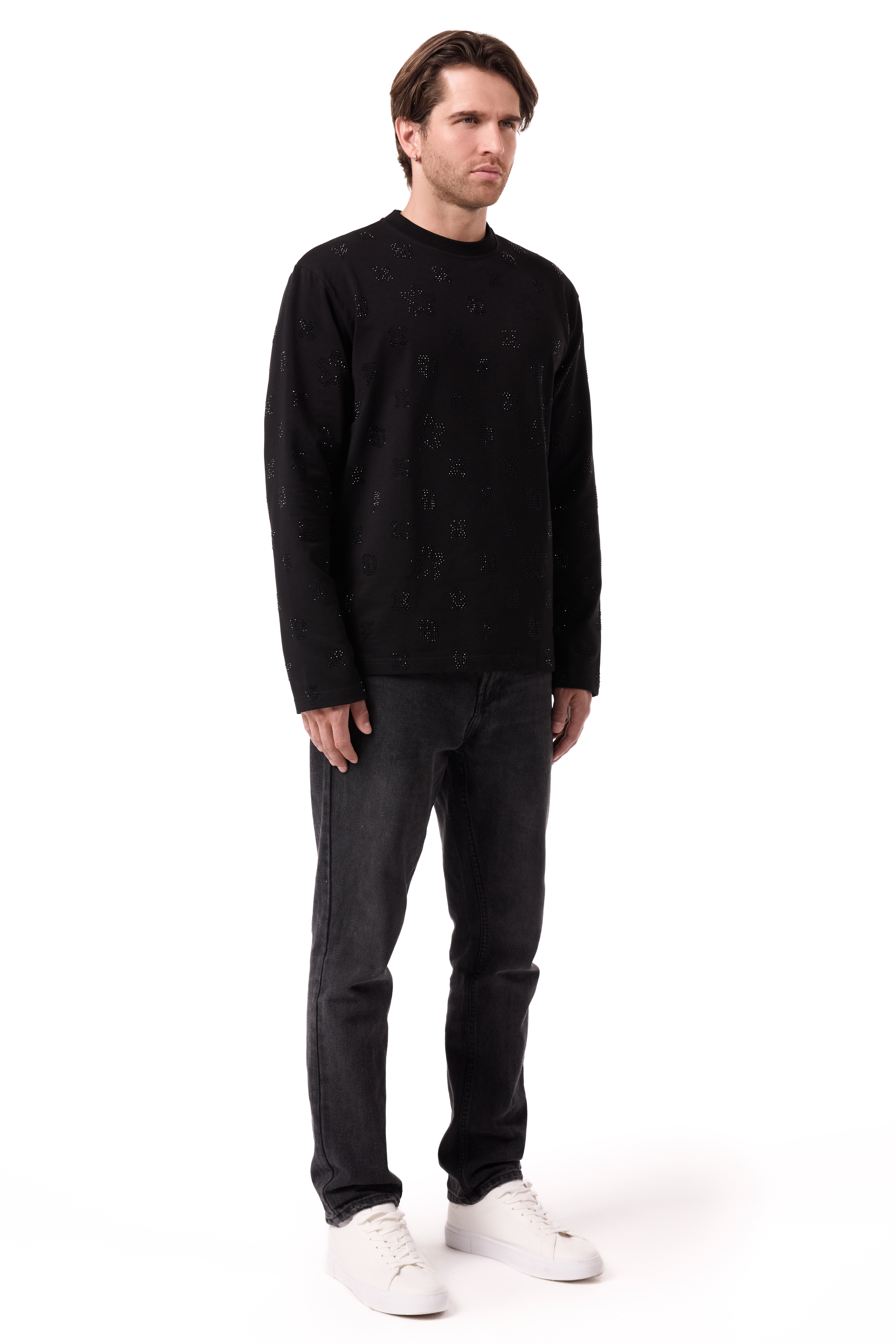 Cashier Black Longsleeve with Black gems