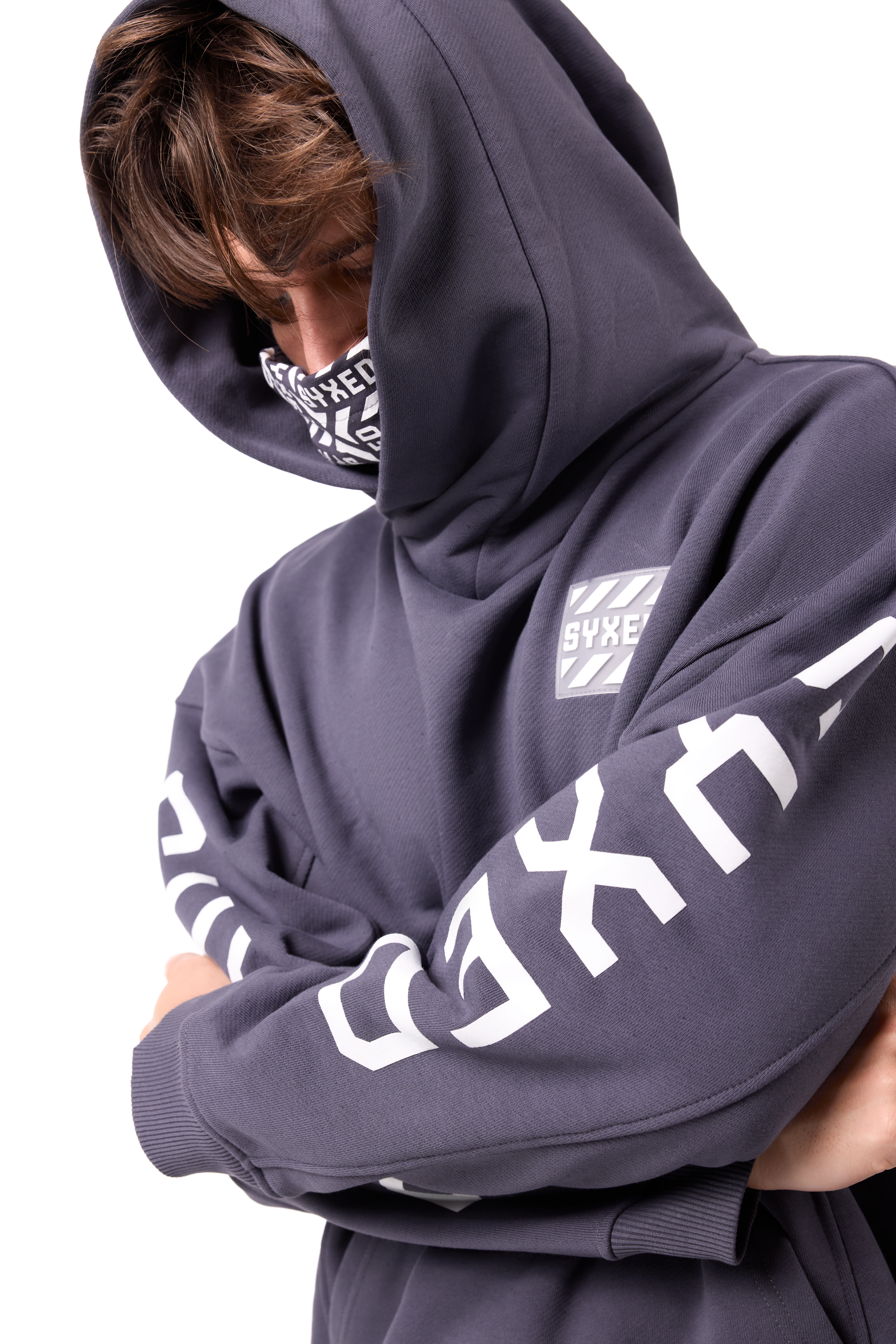 Restrict Arc Grey Hoodie Star