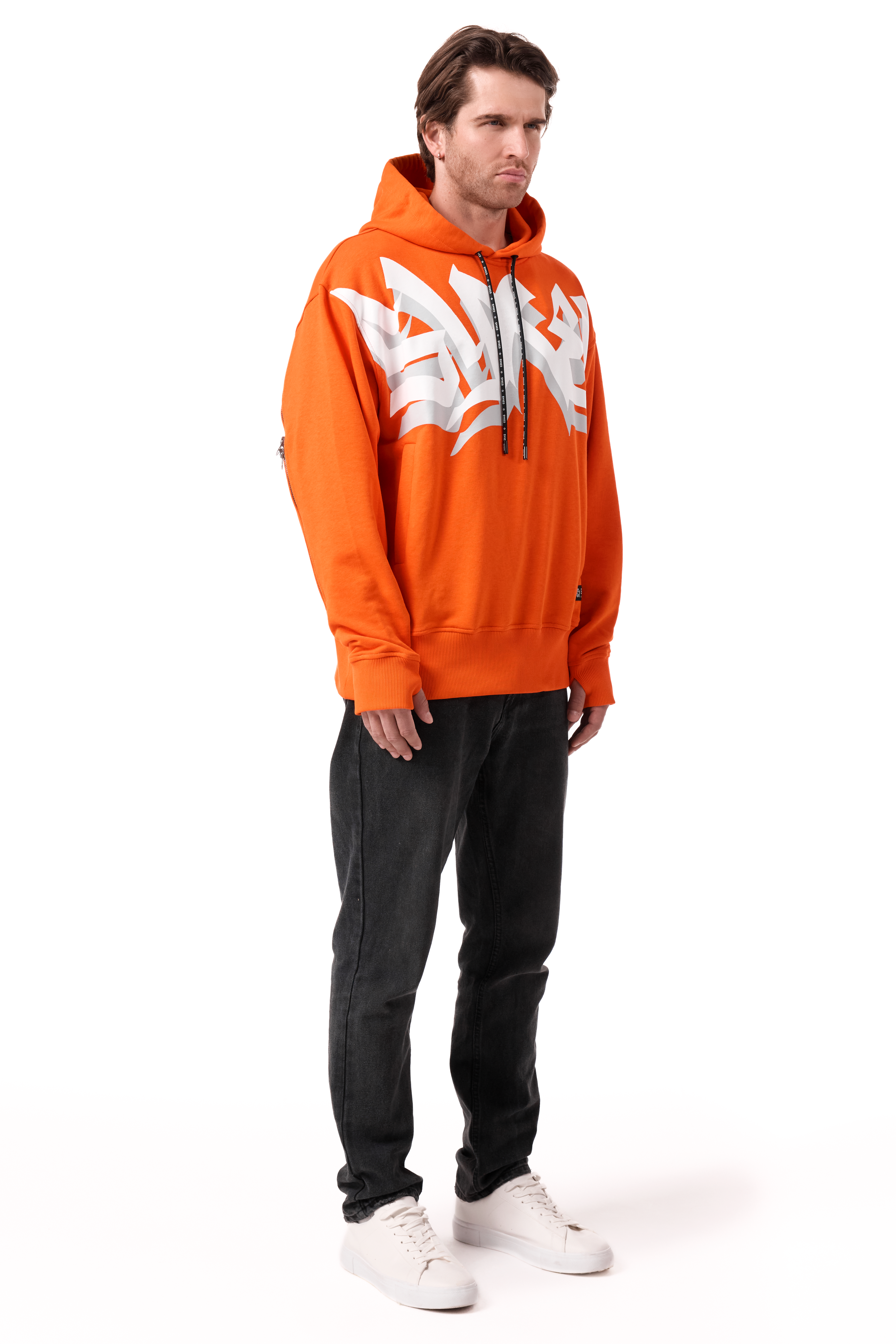 Lightning Hoodie Orange Signature Style