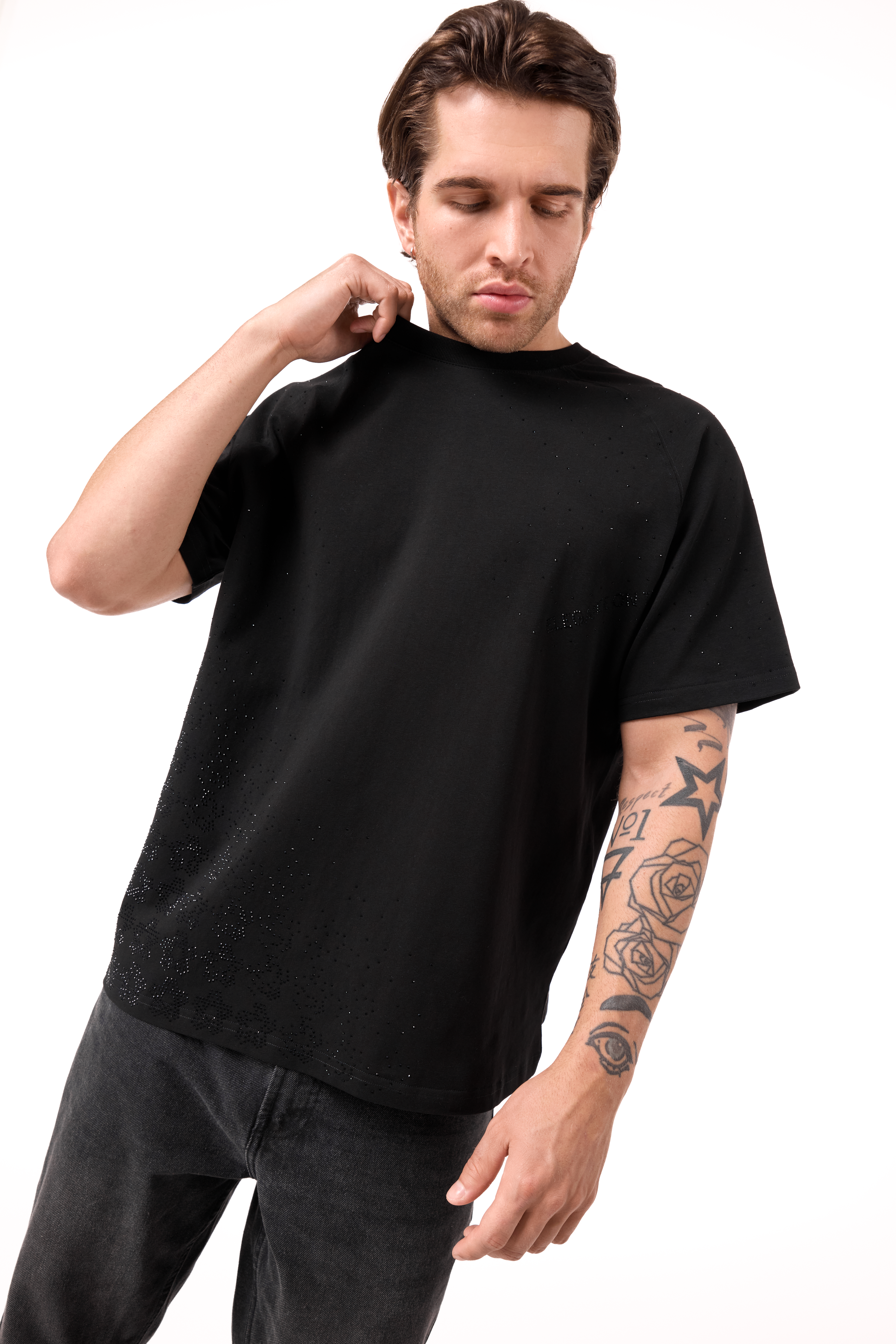 Lumina T-Shirt Black with Black gems