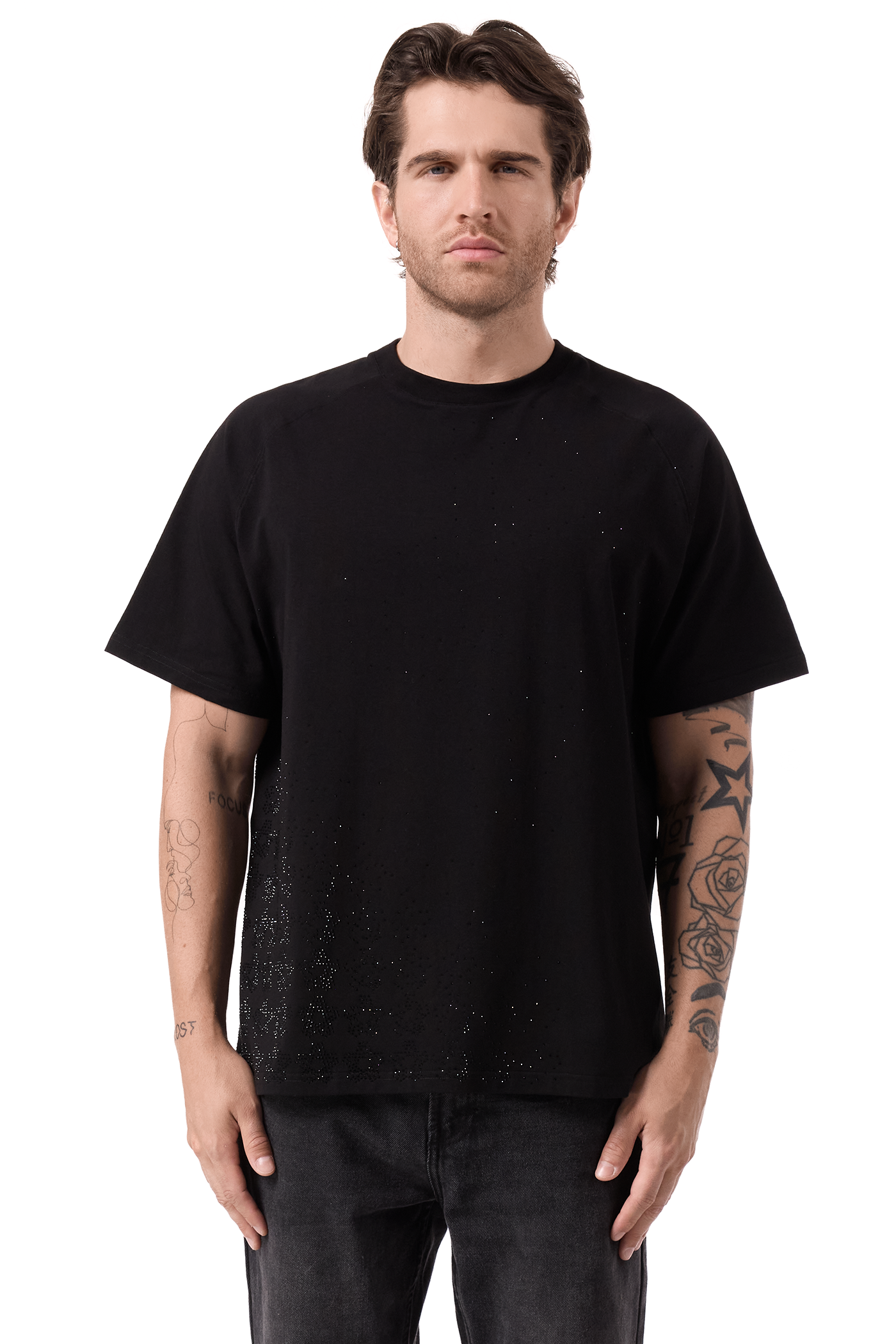Twinkle T-Shirt Black with Black gems