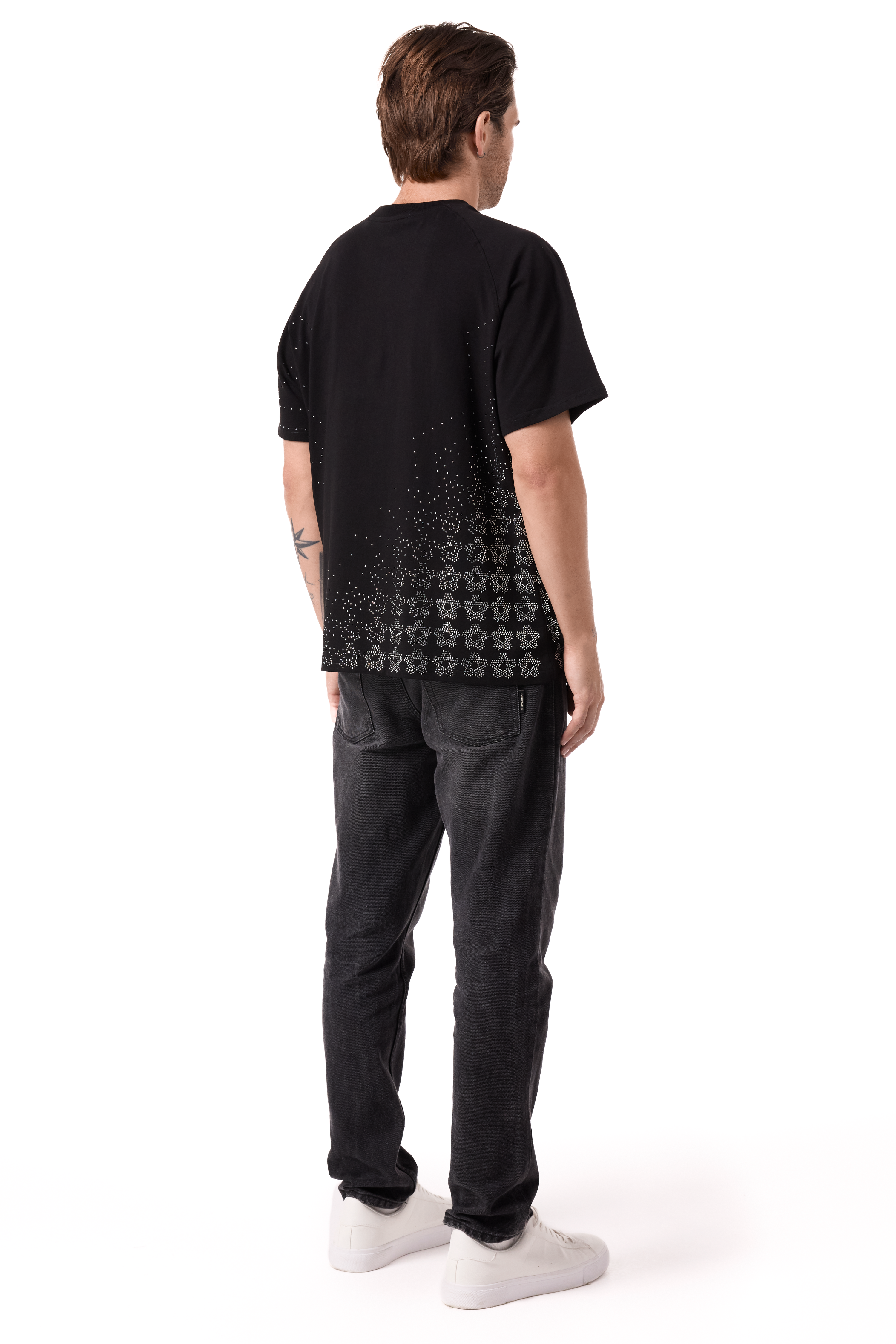 Twinkle T-Shirt Black with White gems