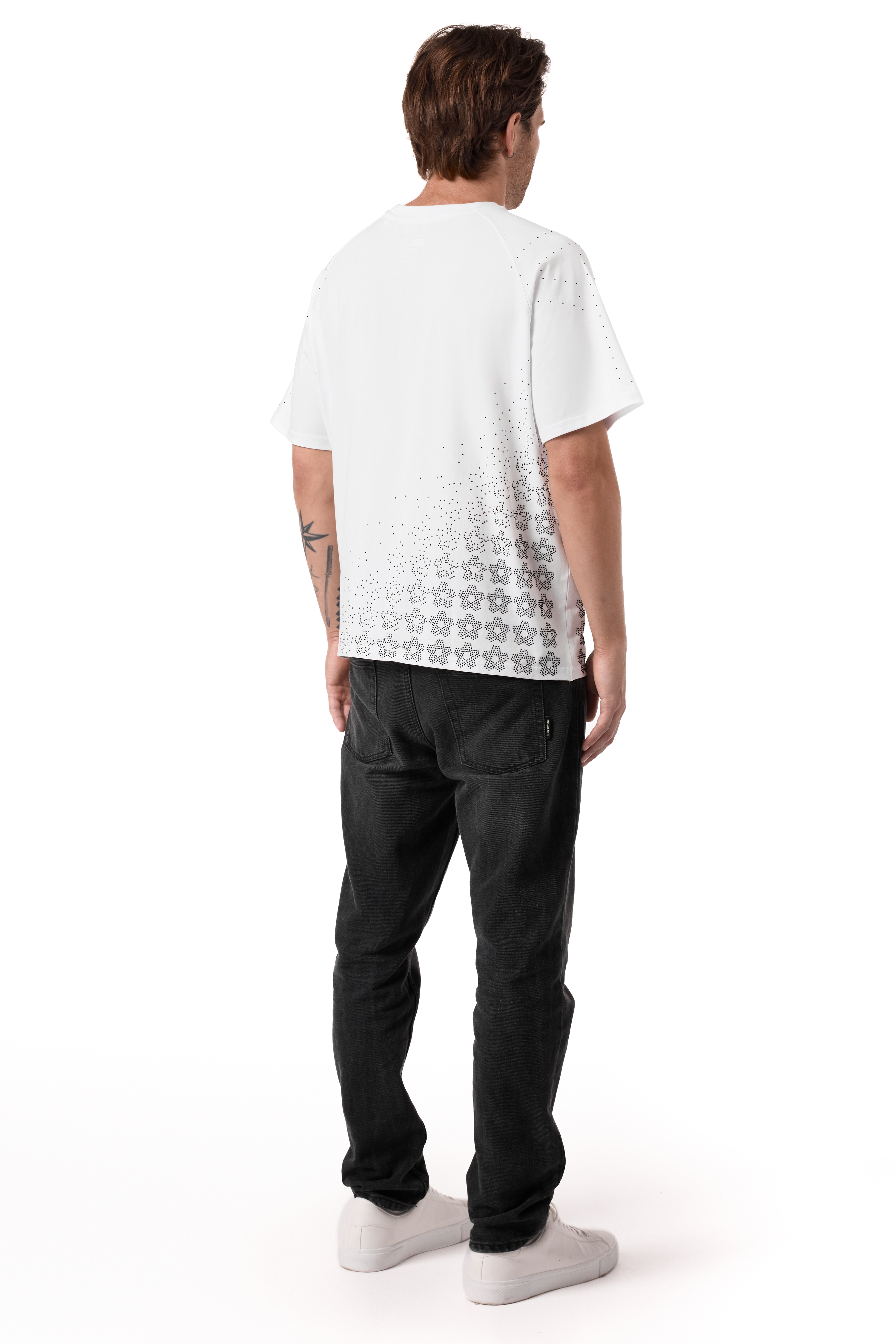 Lumina T-Shirt White with Black gems