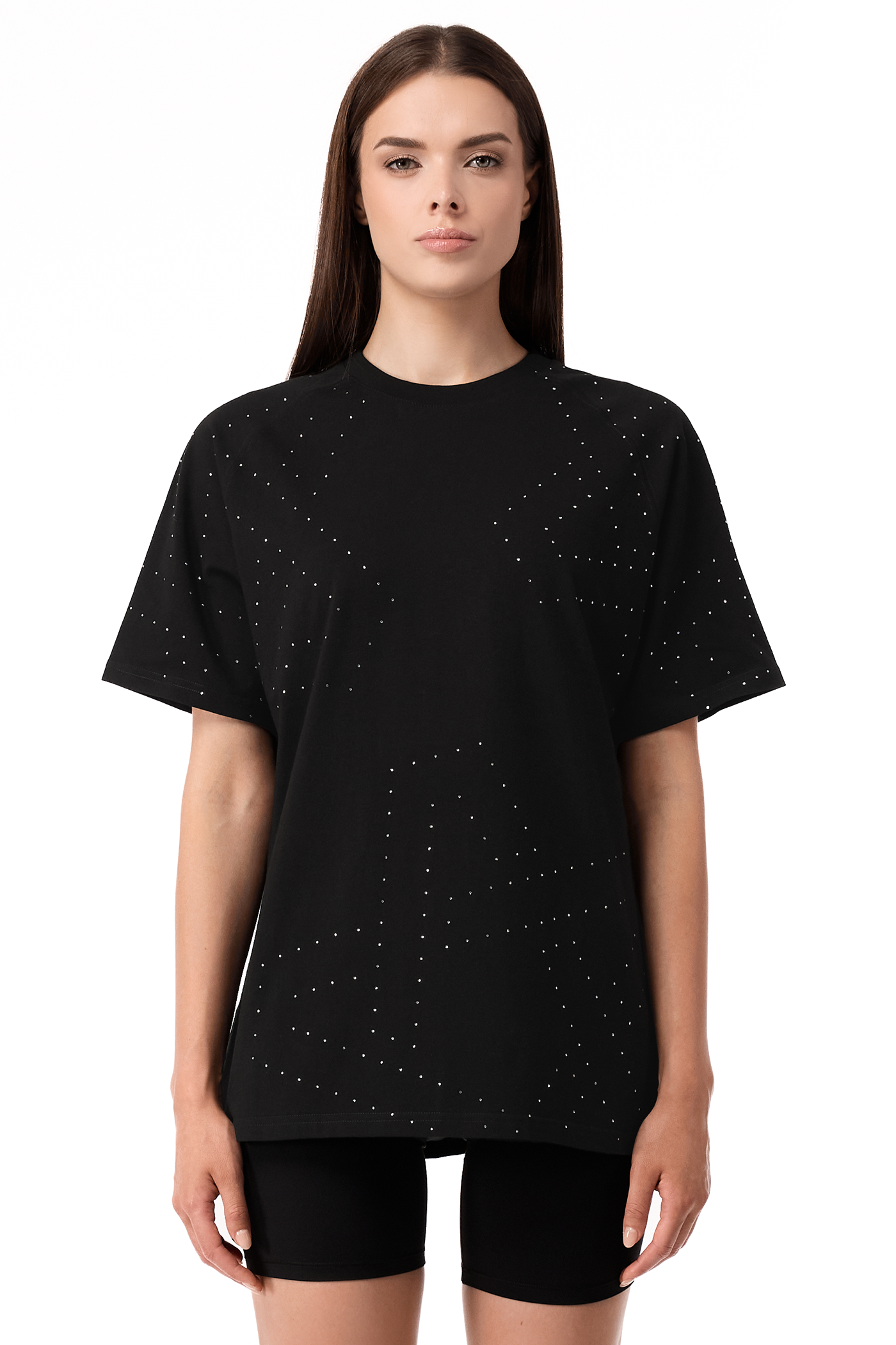 T-Shirt Galaxia Black with White gems
