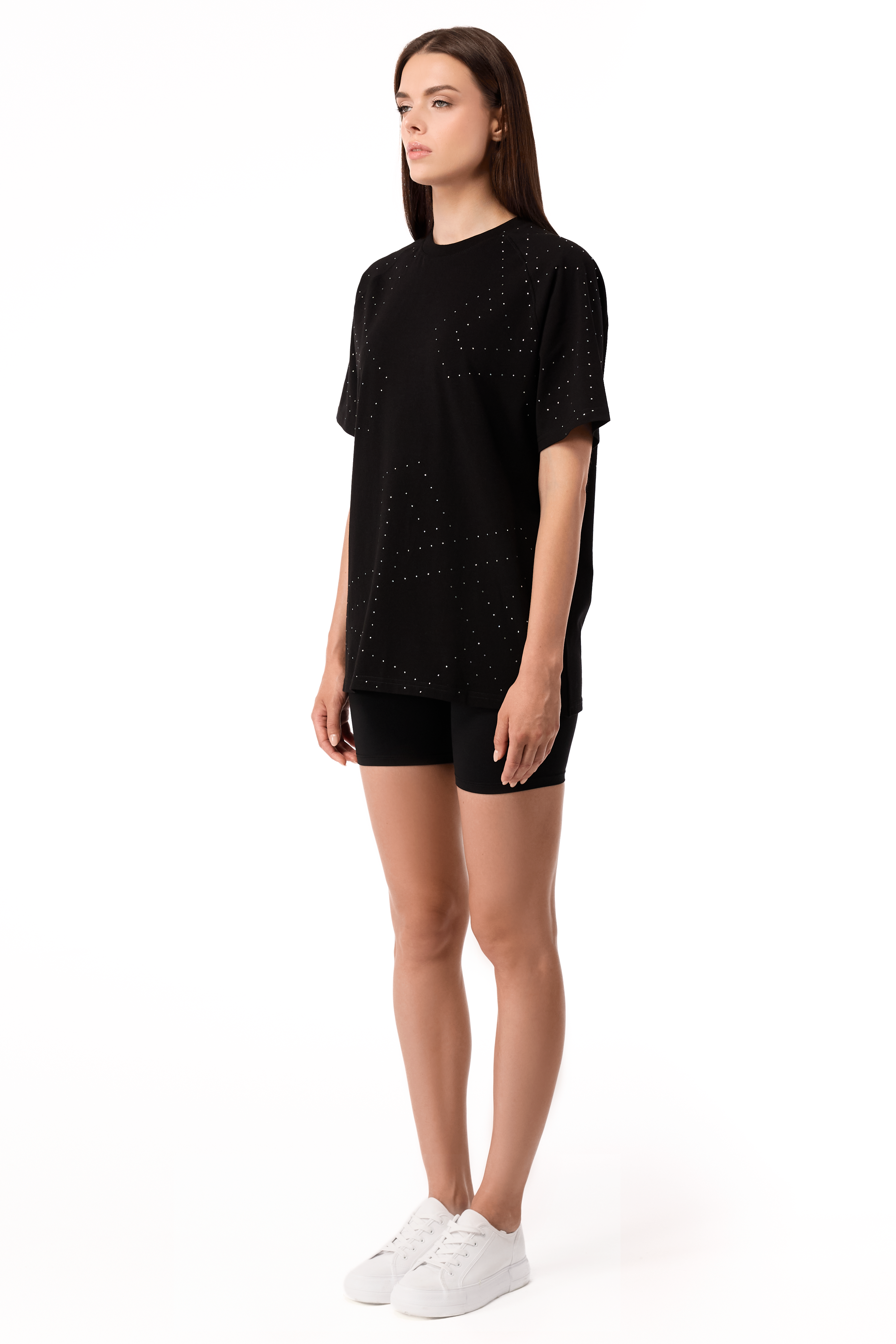 T-Shirt Galaxia Black with White gems