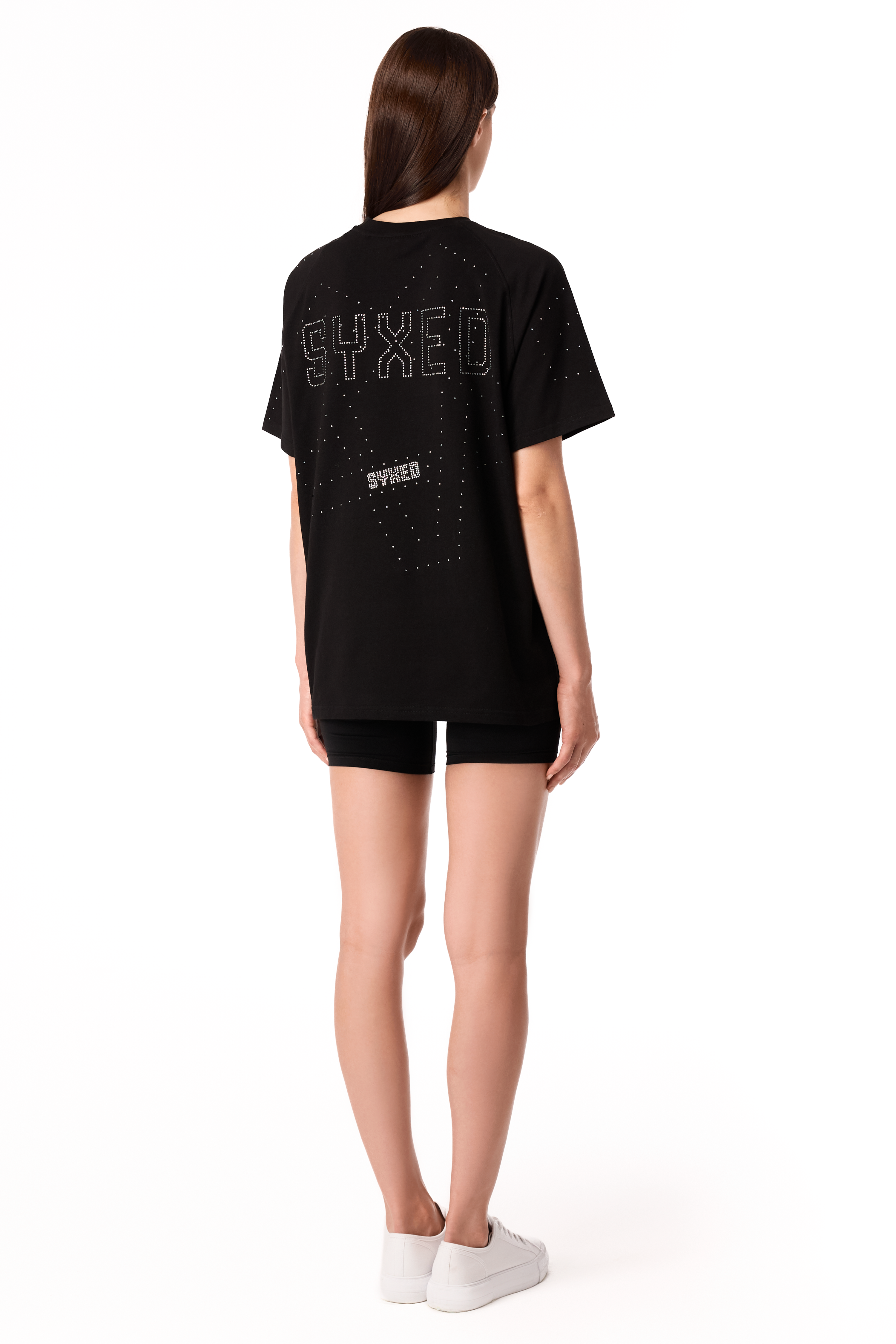 T-Shirt Galaxia Black with White gems