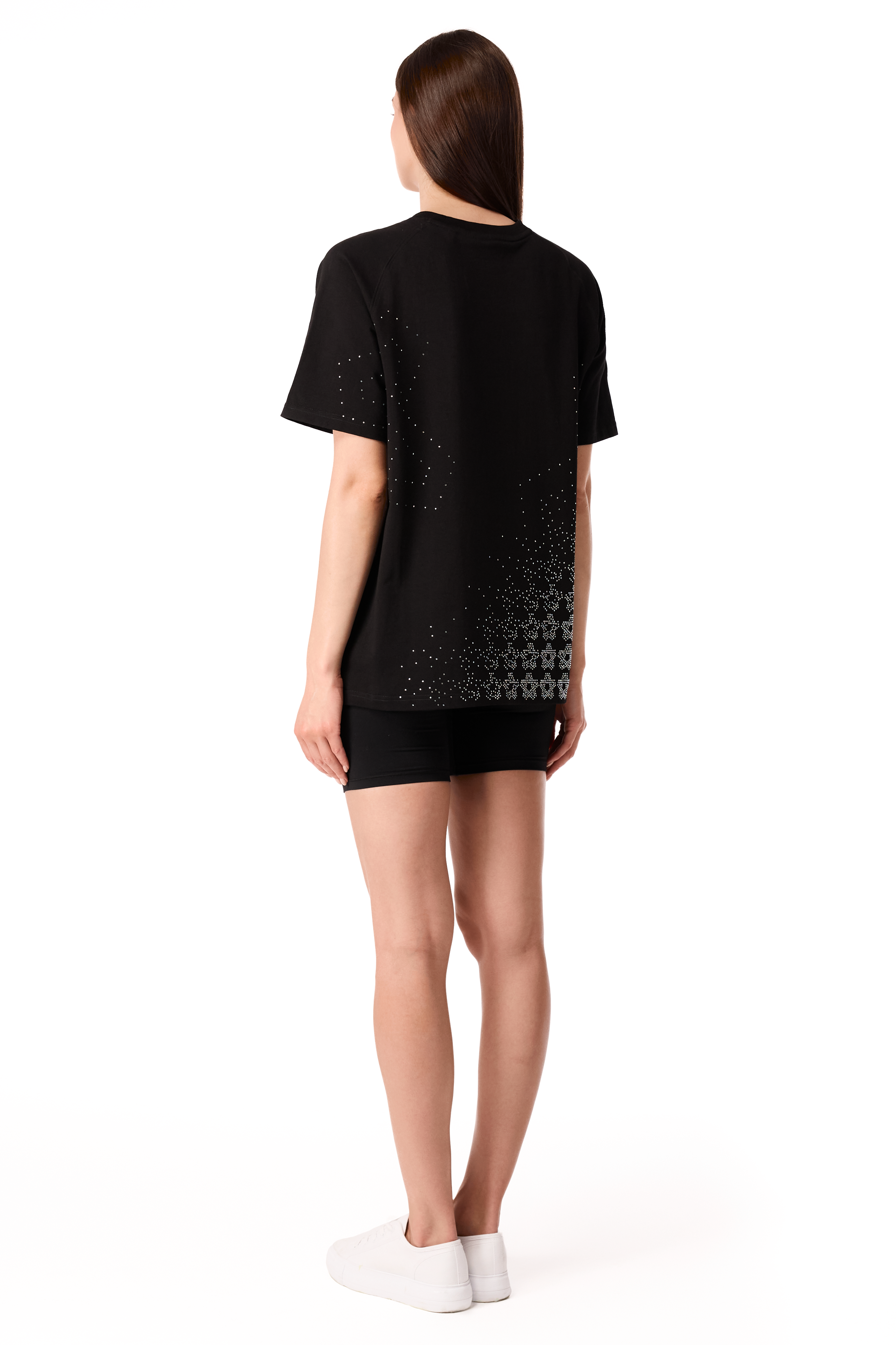 T-Shirt Twinkle Black with White gems