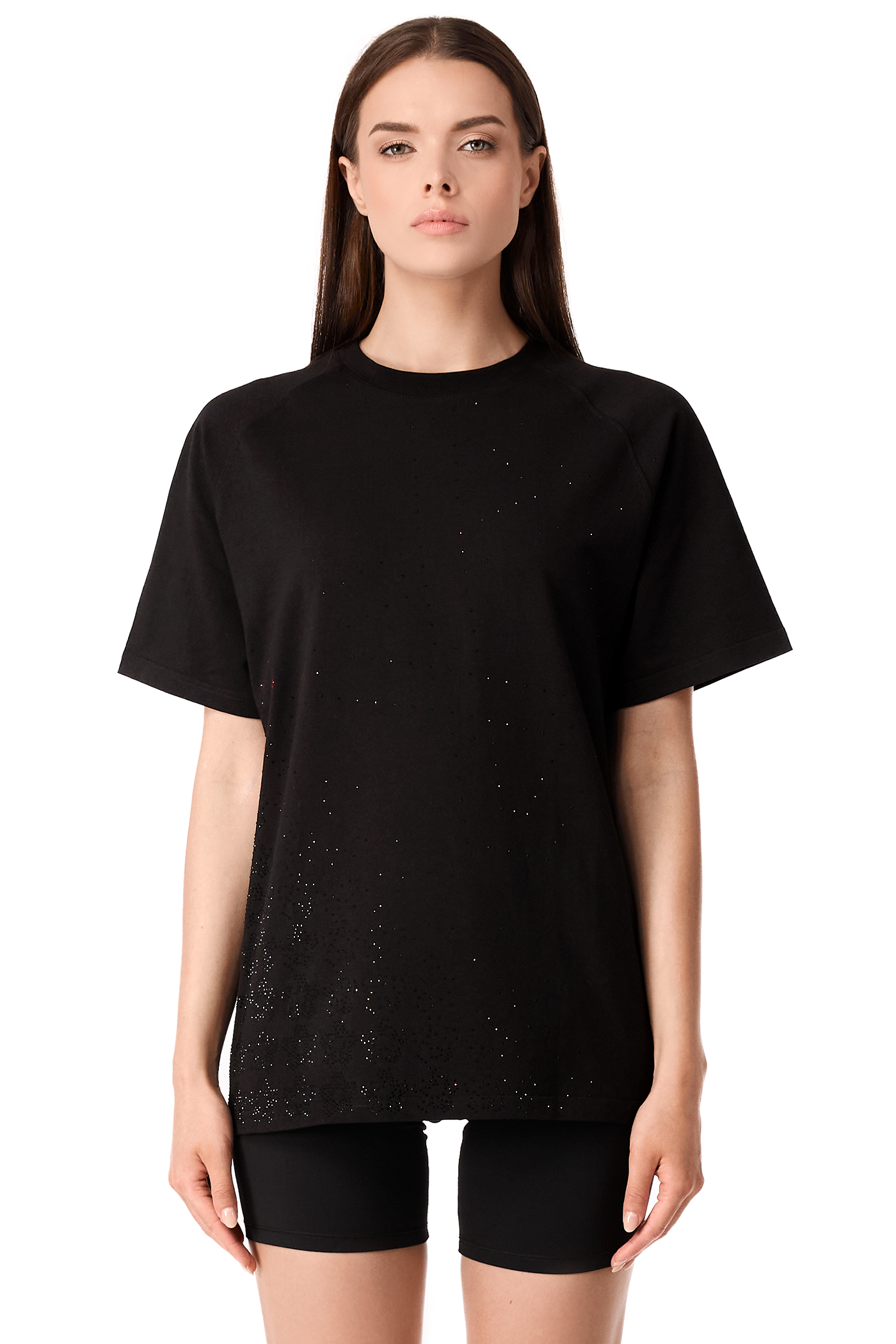 T-Shirt Twinkle Black with Black gems