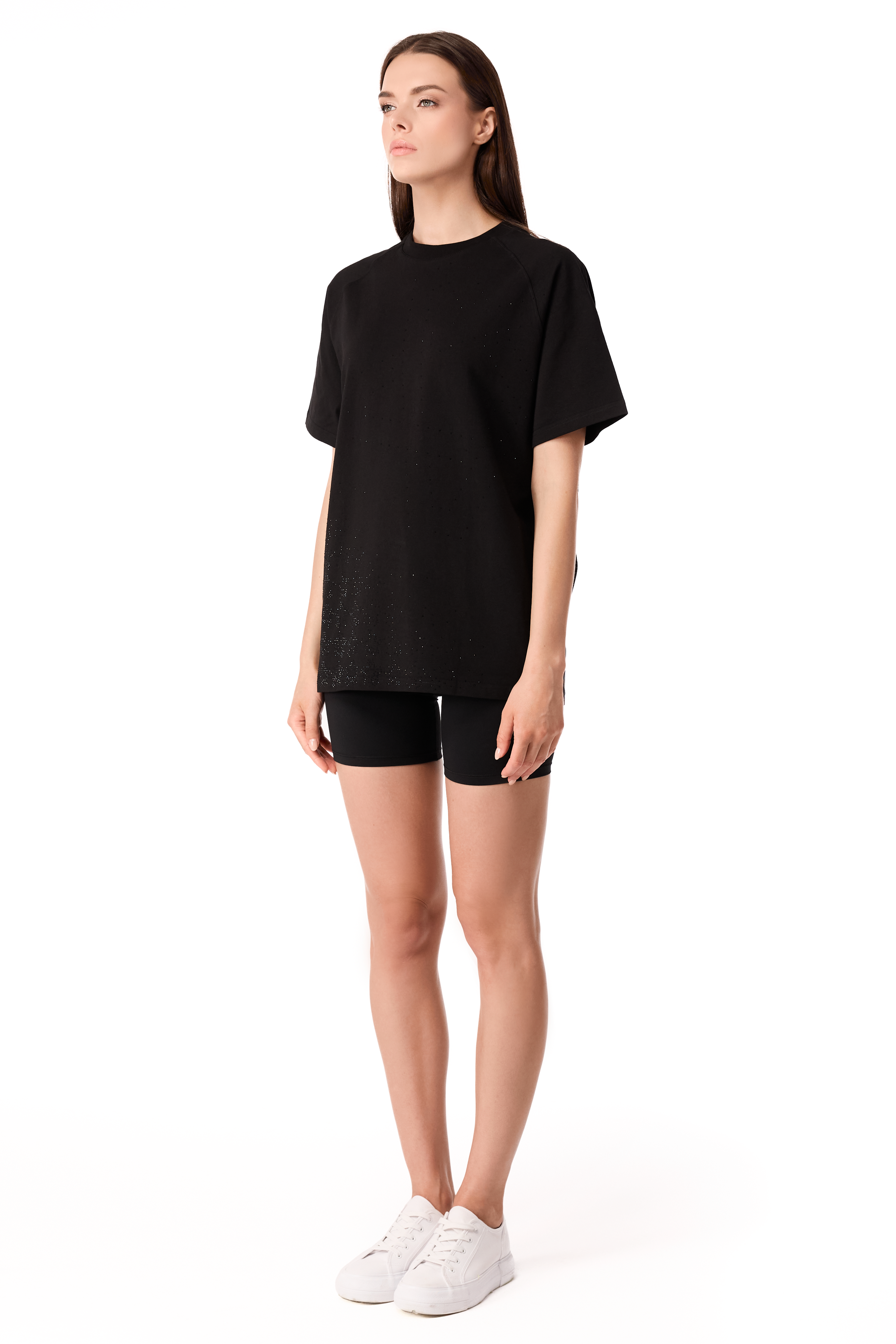 T-Shirt Twinkle Black with Black gems
