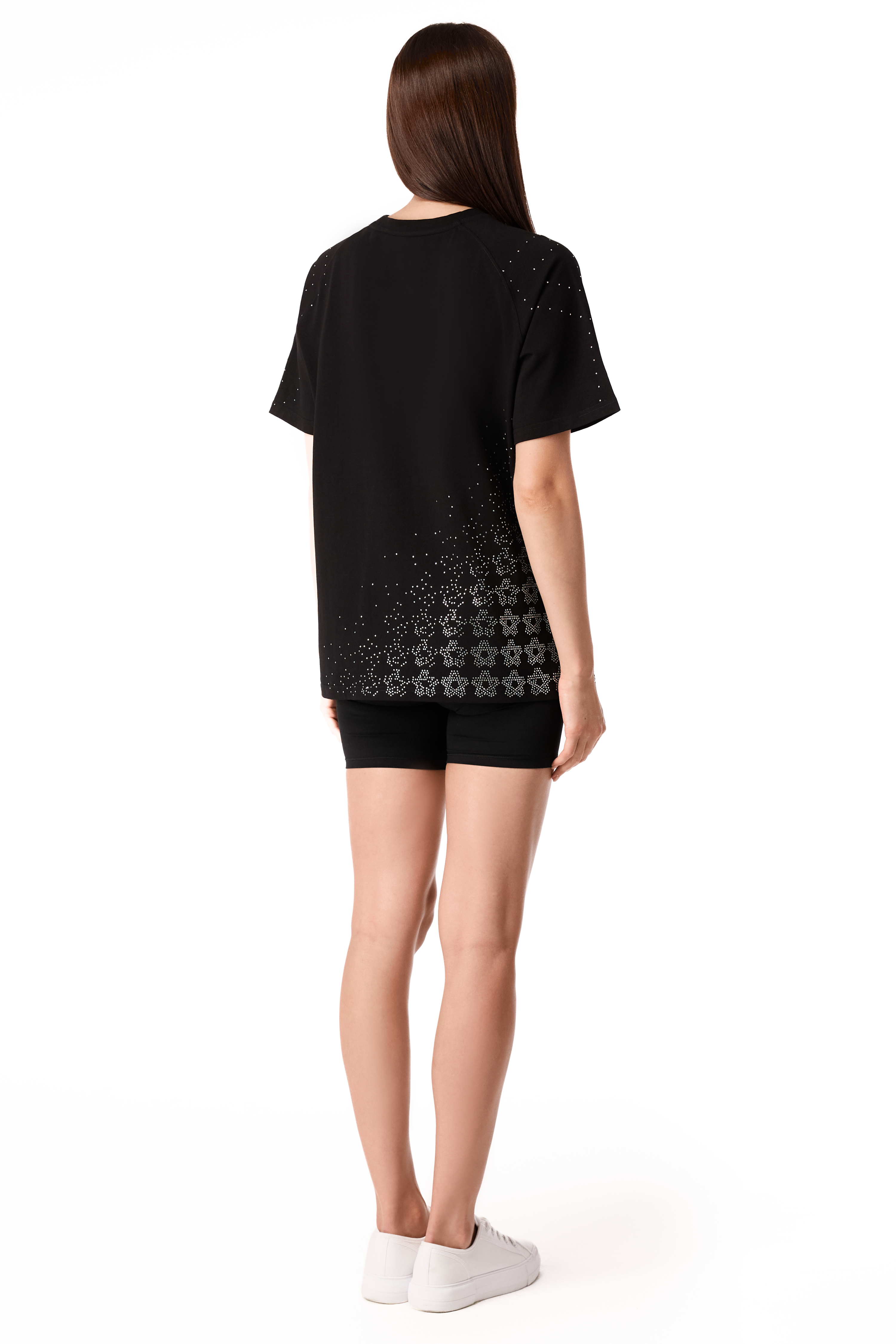 Lumina T-Shirt Black with White gems