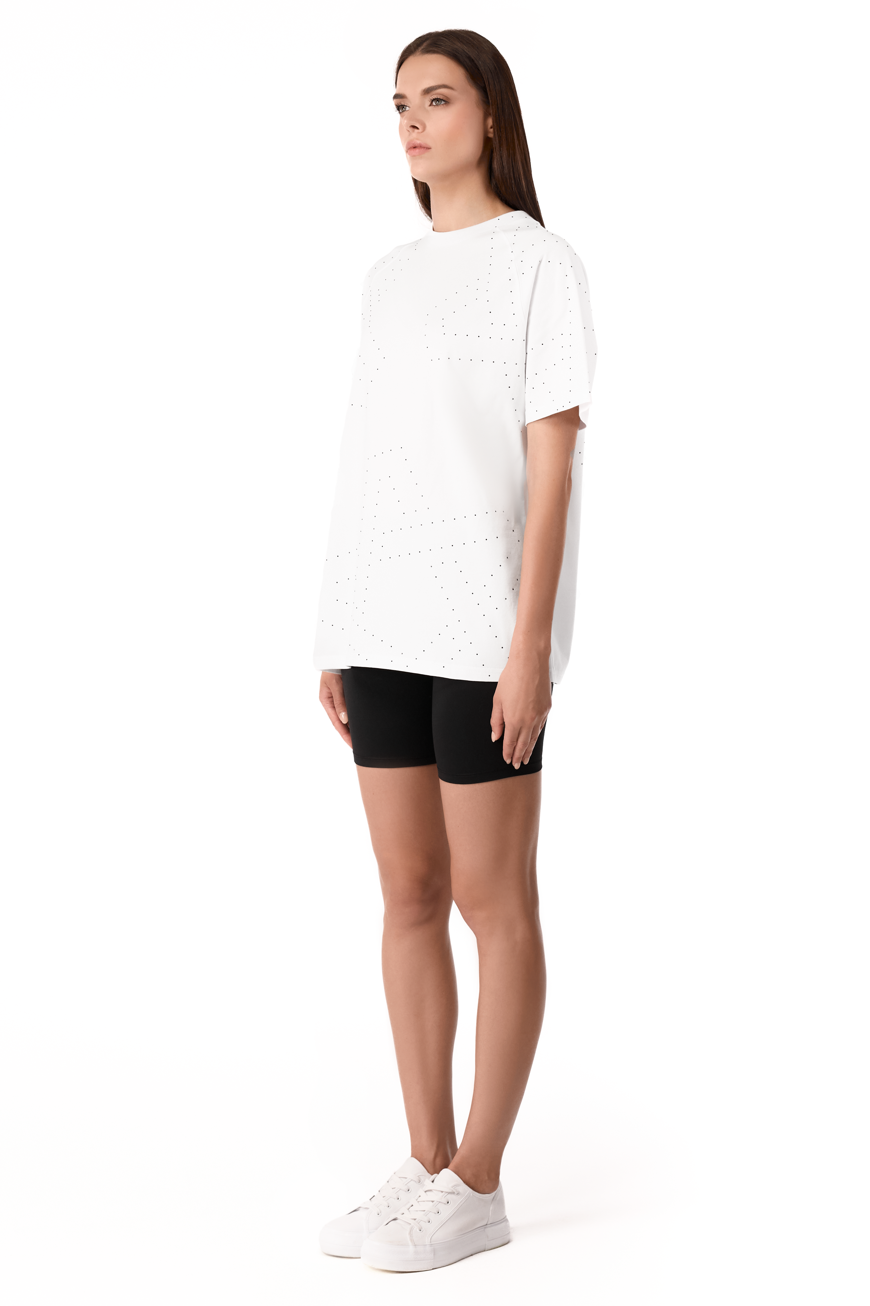 T-Shirt Galaxia White with Black gems