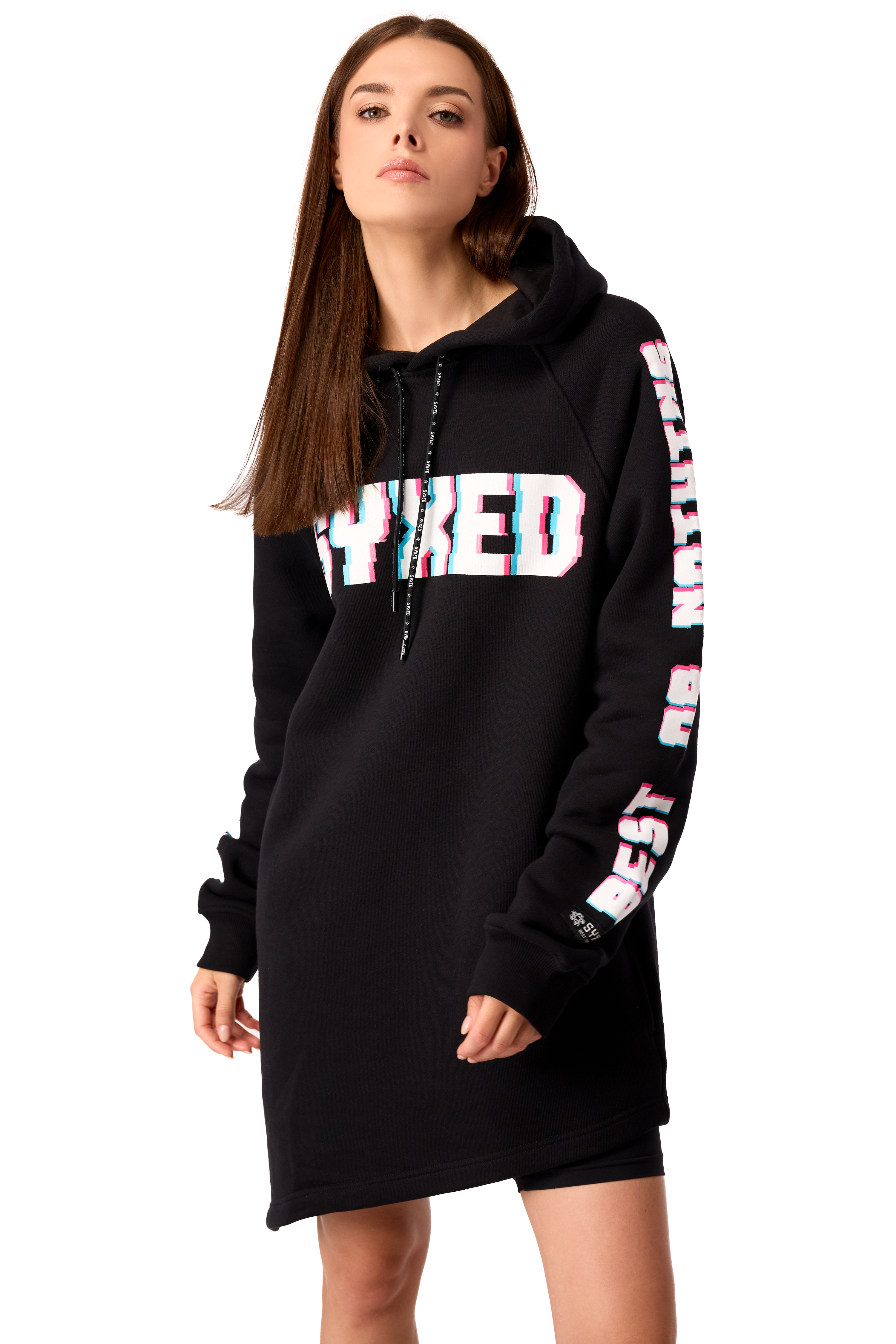 Longcut Black Hoodie Glitch