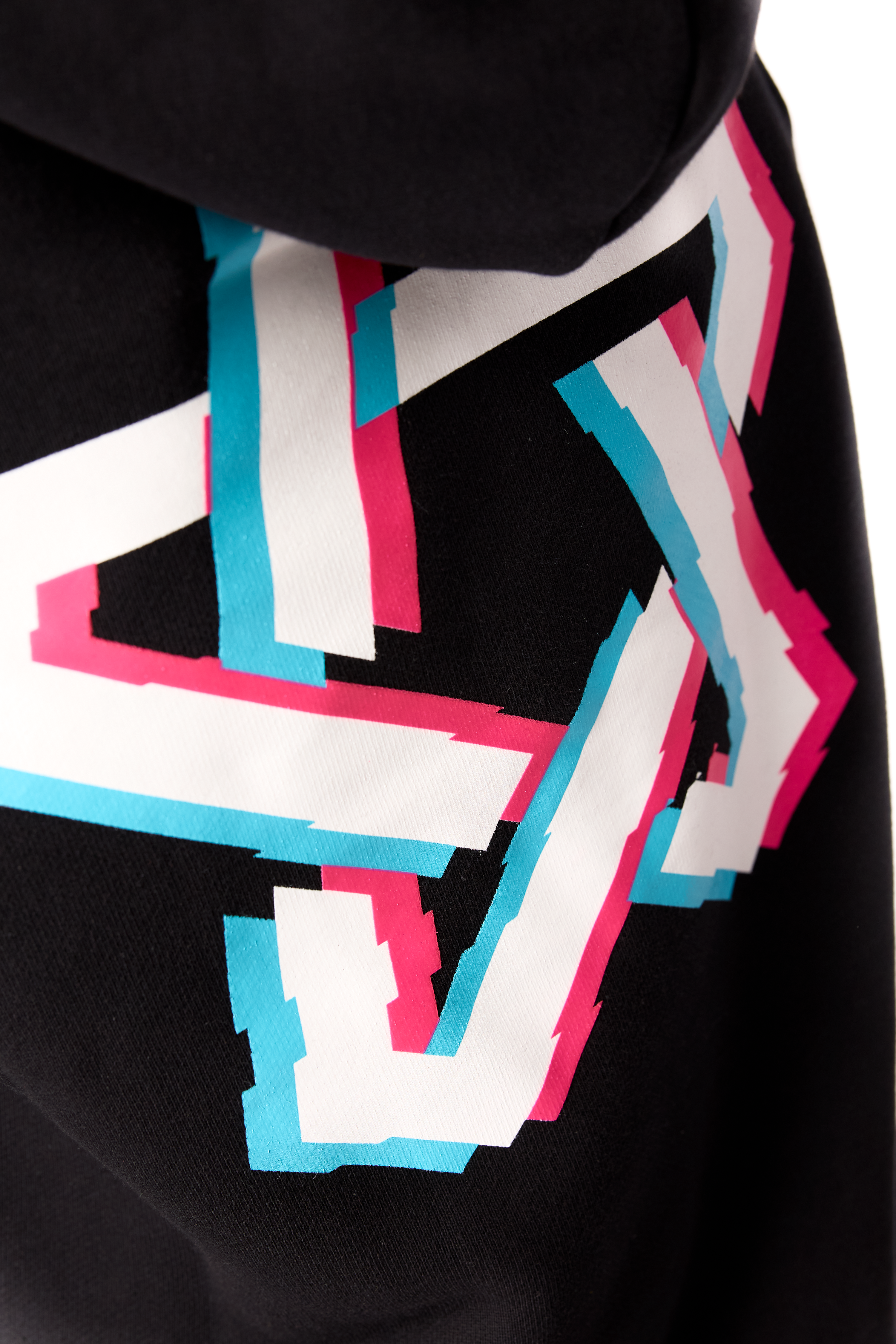 Hoodie Longcut Black Glitch