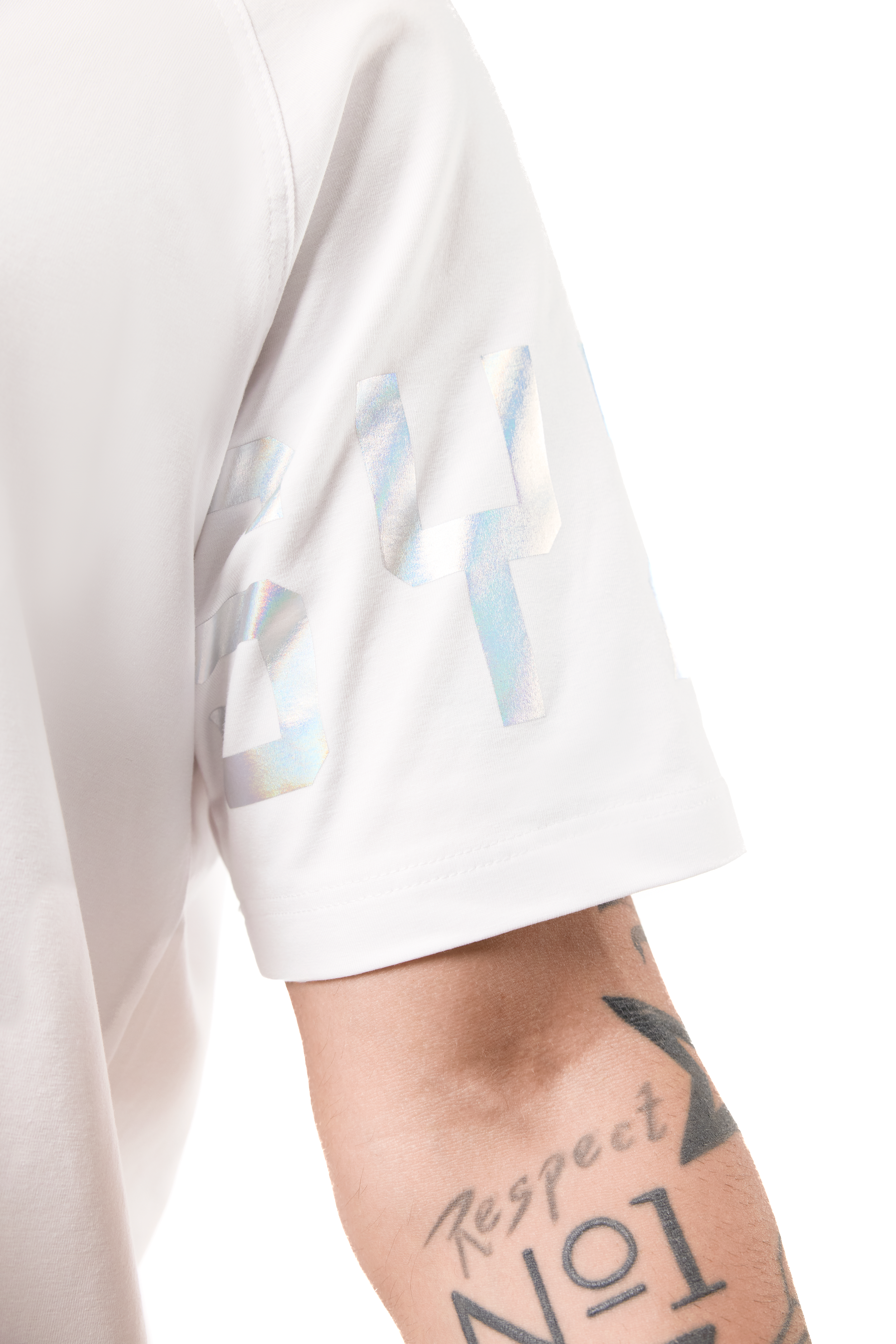 Holografisches weißes T-Shirt