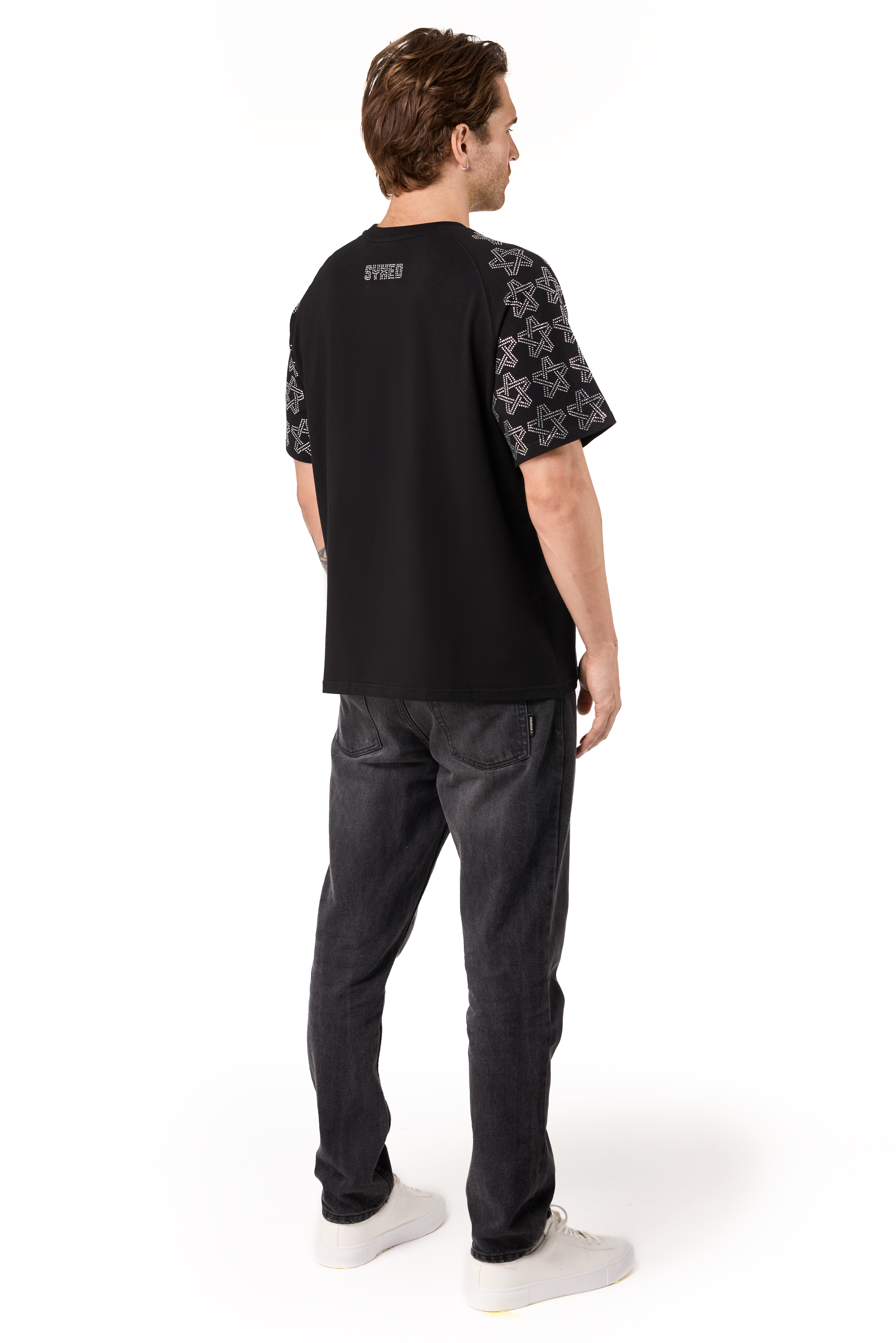 Spark T-Shirt Black with White gems