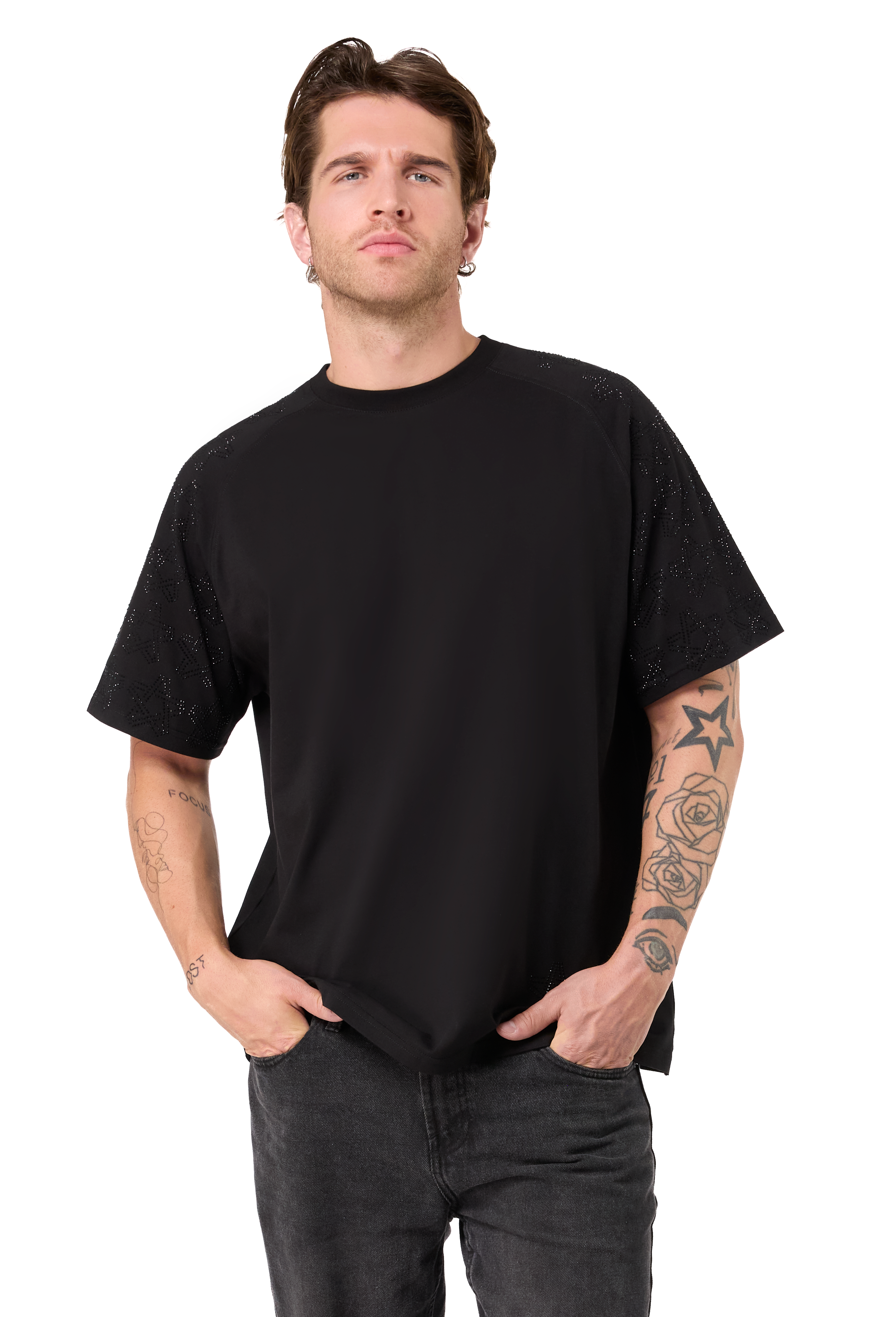 Spark T-Shirt Black with Black gems